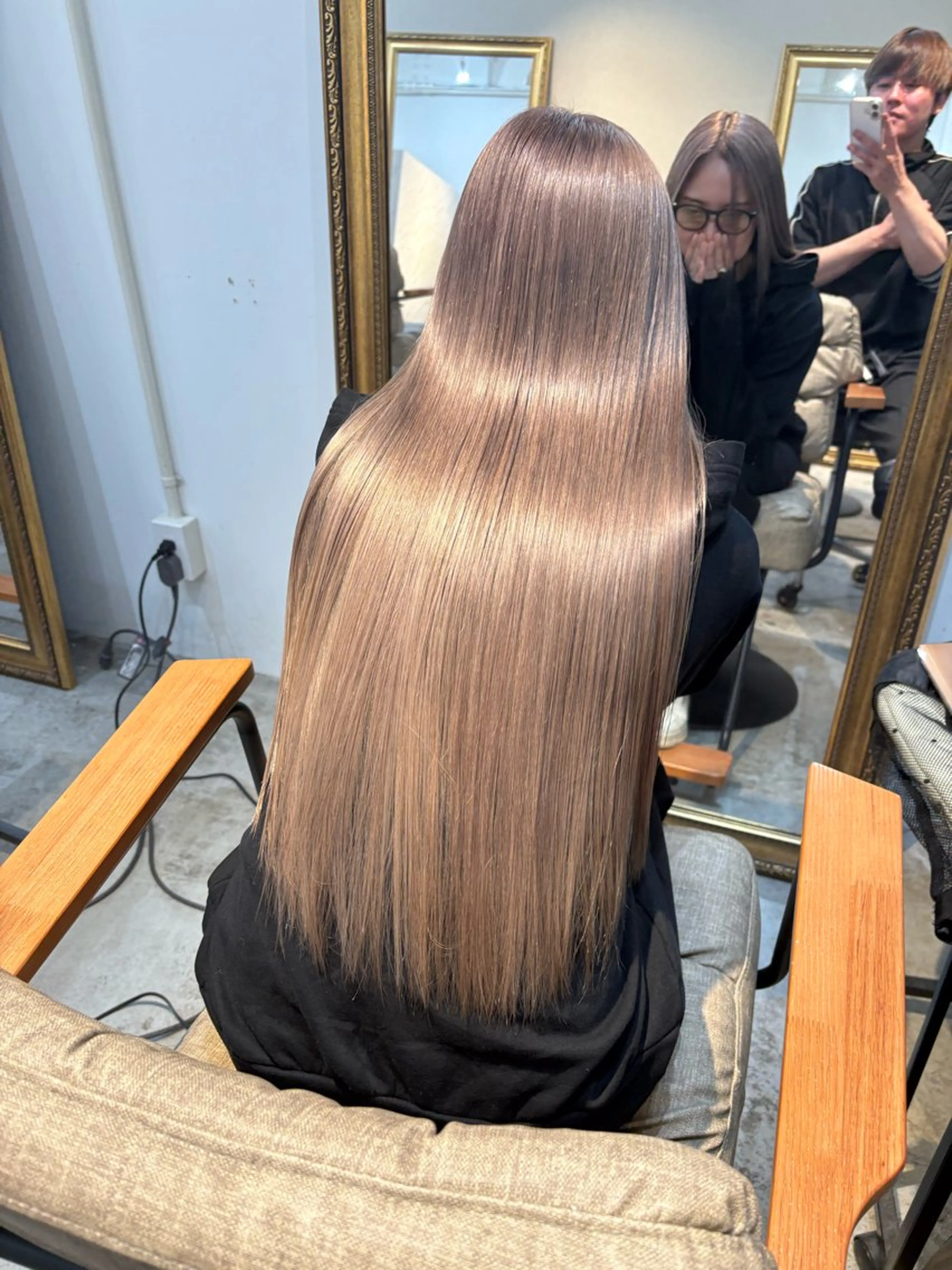 ロング ヘアカラー トリートメント 髪質改善×縮毛矯正 ×艶カラーNAOのヘアスタイル