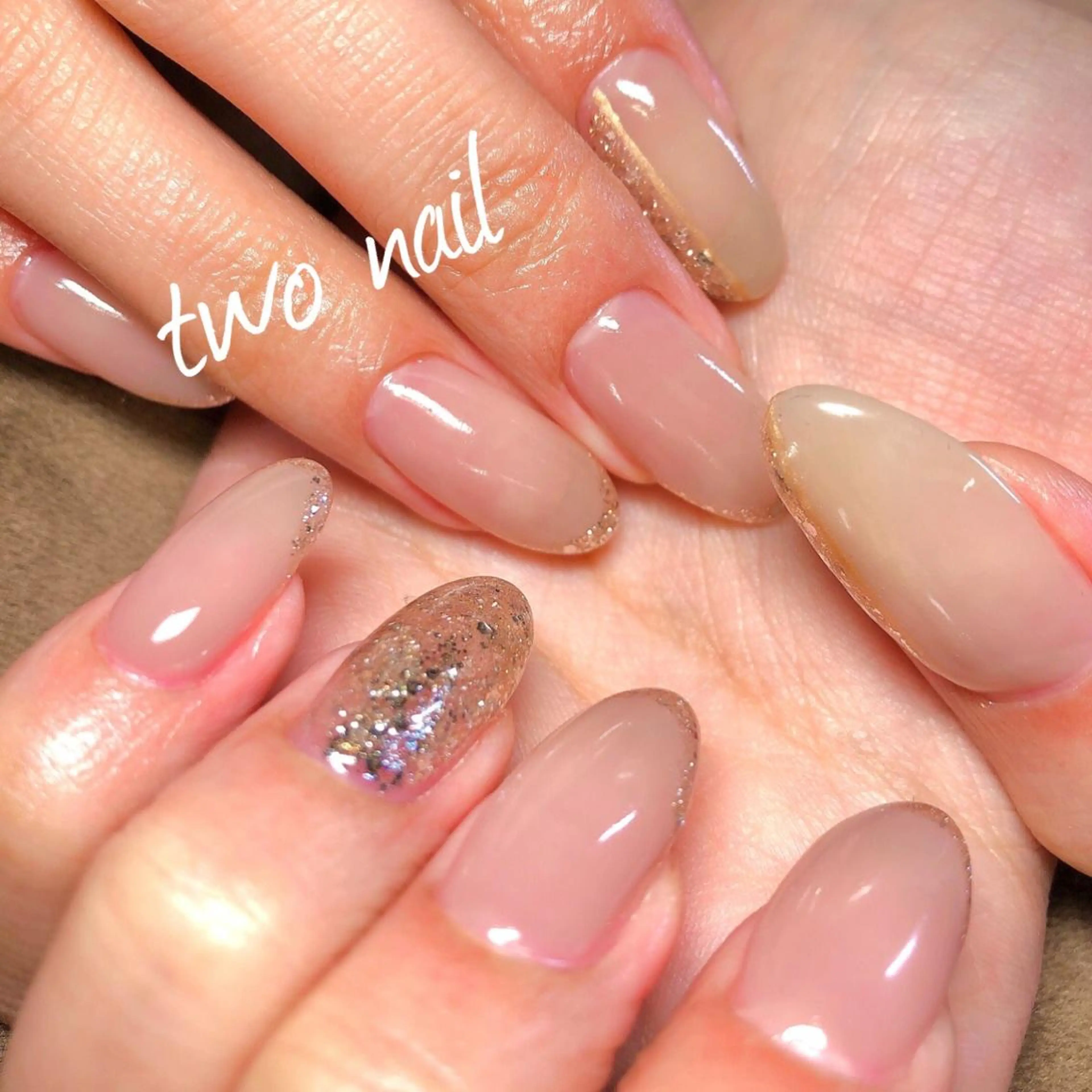 ネイル ラメ(グリッター) two nailのネイルデザイン