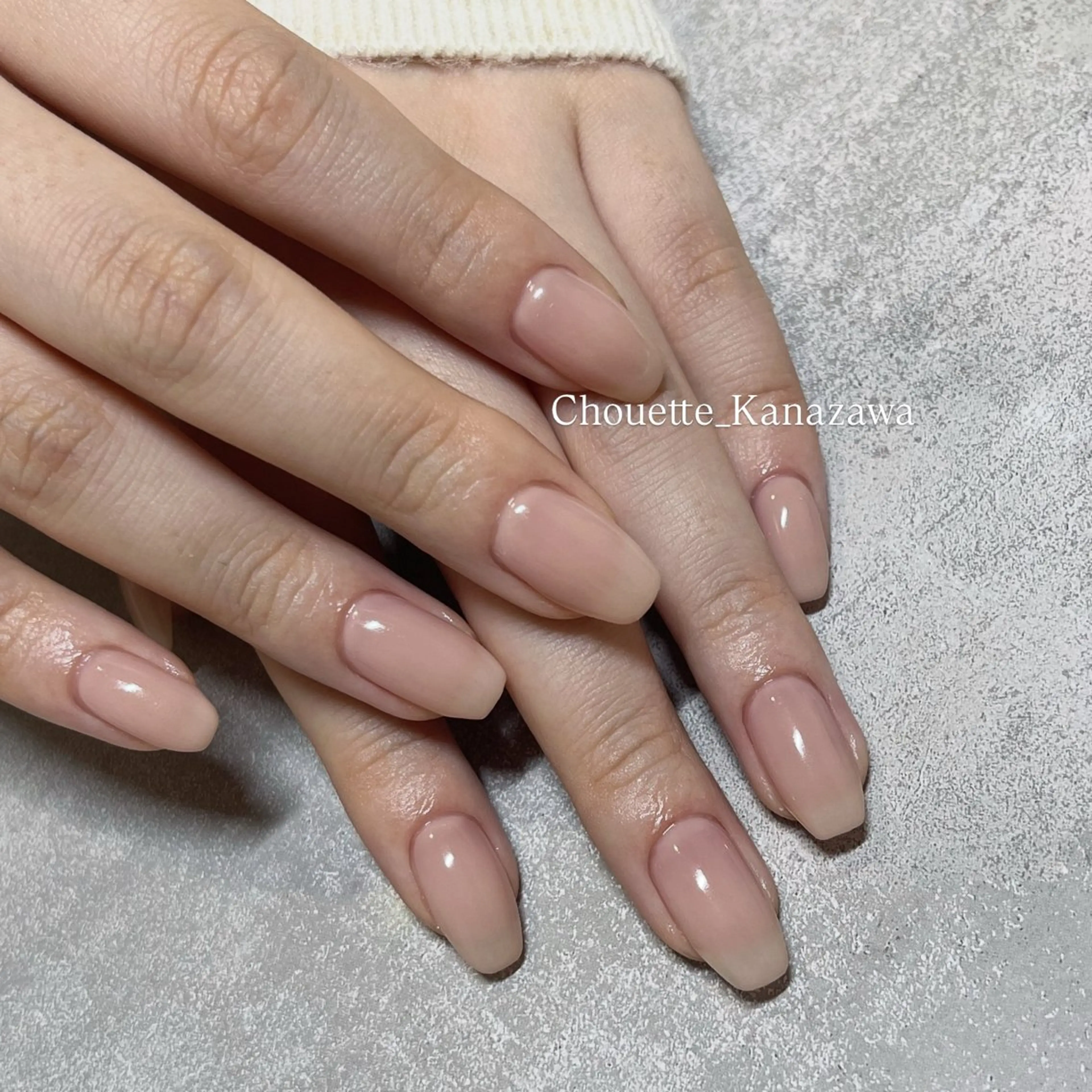 ネイル ワンカラーネイル ハンドネイル ハンドケア Chouette Kanazawaのネイルデザイン