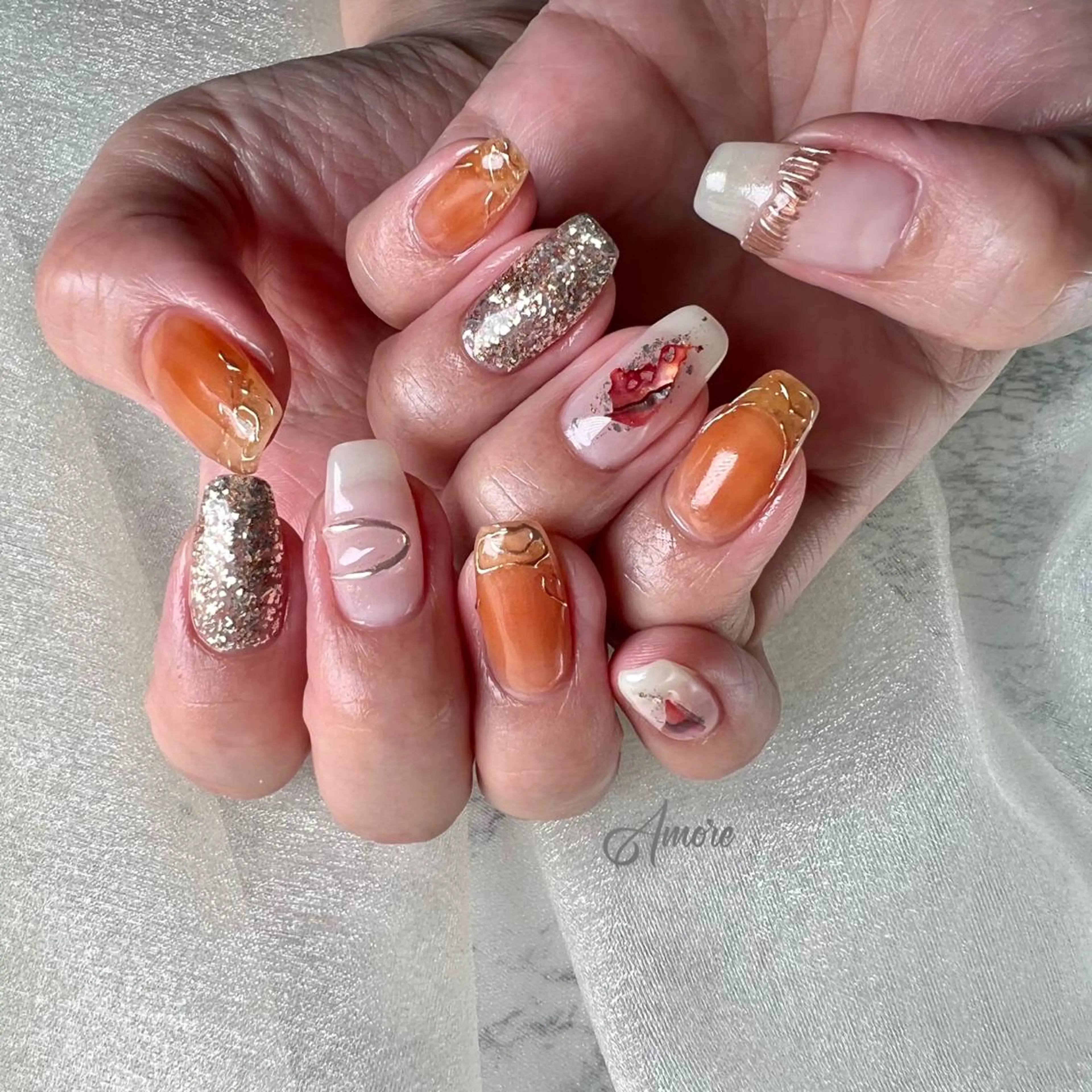 ネイル ジェルネイル 氷ネイル・うるうるネイル マグネットネイル ミラーネイル ニュアンスネイル You kyehwaのネイルデザイン