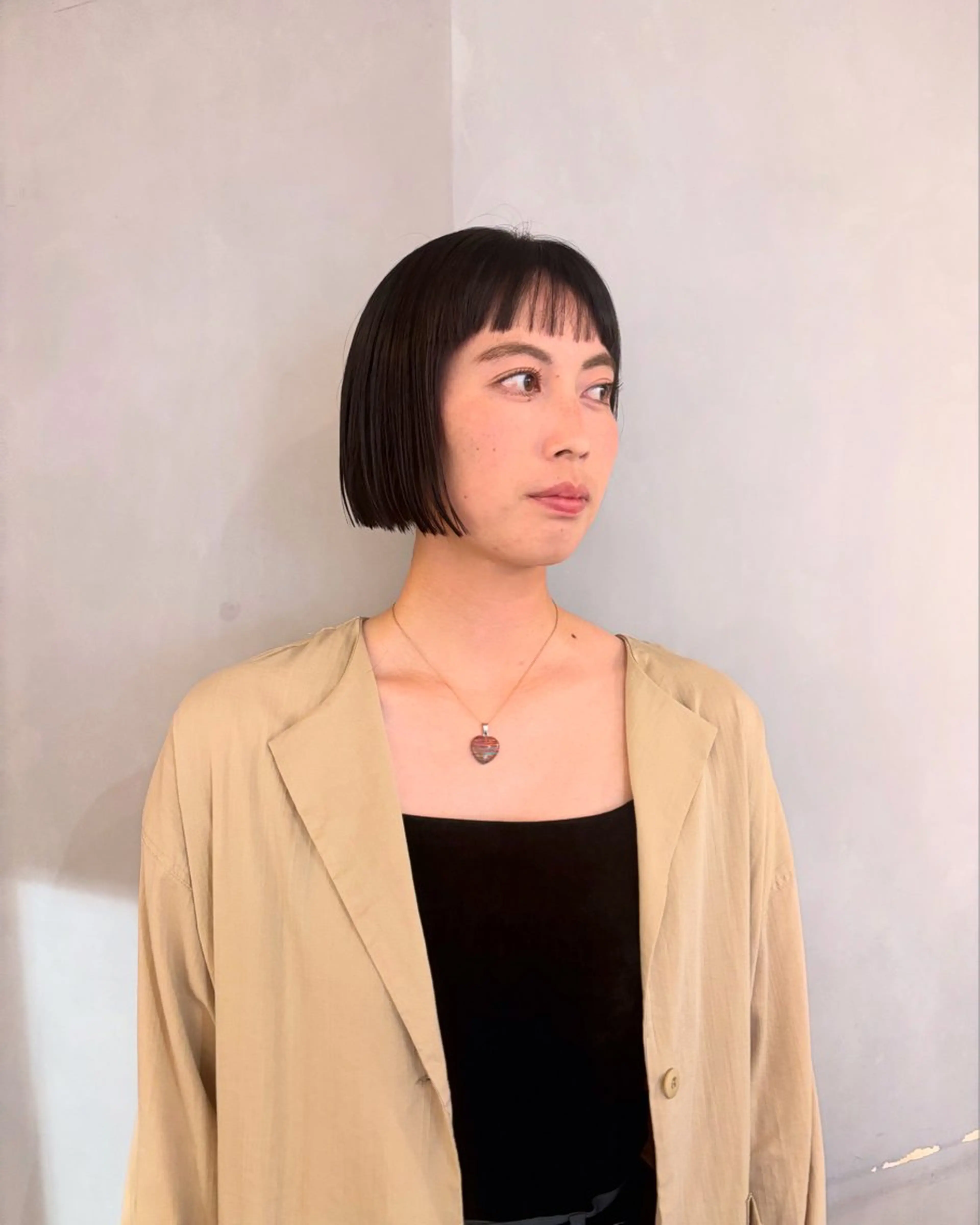 ショート 切りっぱなしボブ ボブ 山本 千尋のヘアスタイル