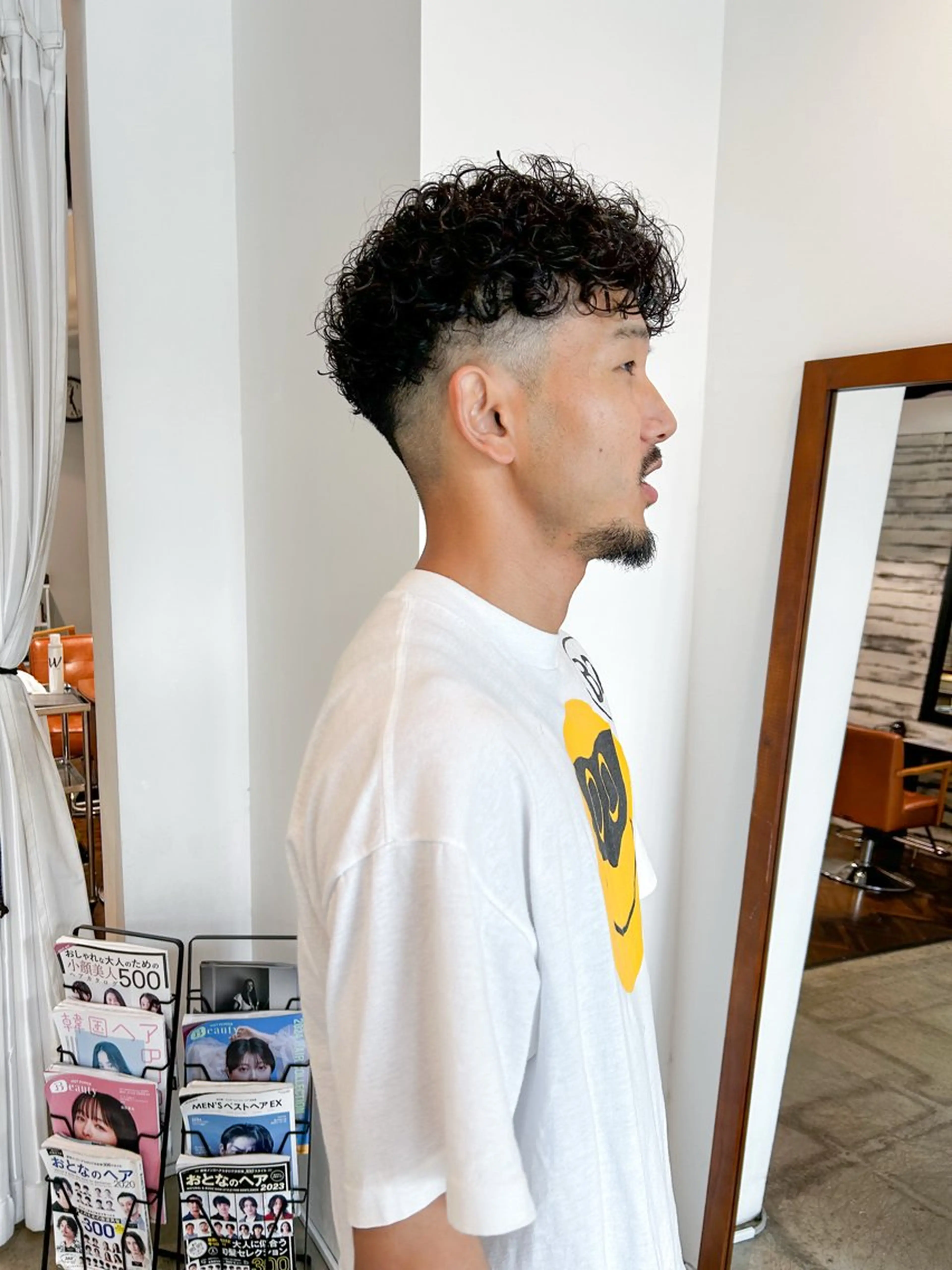 メンズ カット パーマ 浅野 敬亮のヘアスタイル