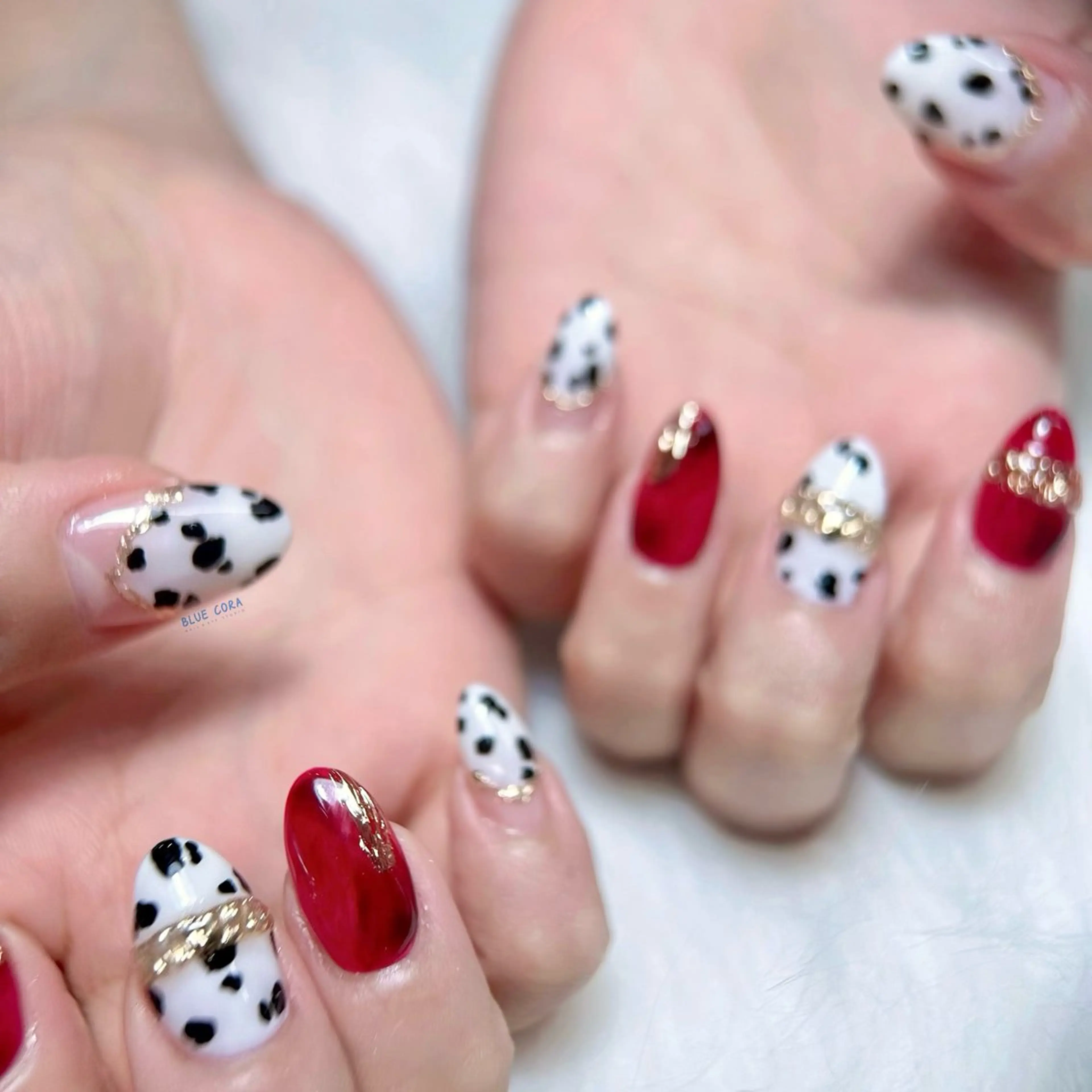 ネイル べっ甲ネイル クリアネイル マットネイル ミラーネイル ハンドネイル ハンドケア BLUE CORAのネイルデザイン