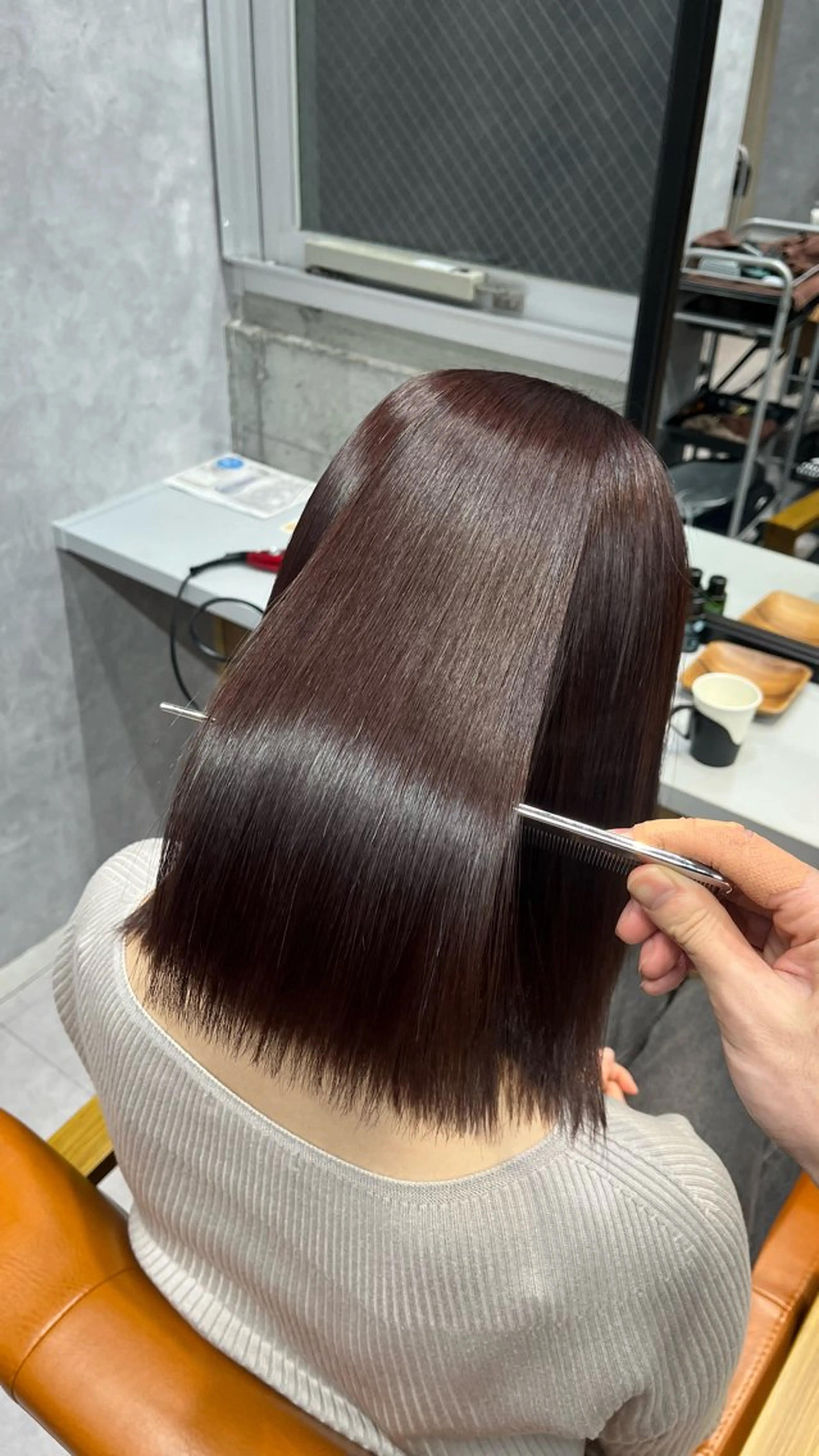 ミディアム ミディアムパーマ 縮毛矯正 ヘアカラー トリートメント 🦅髪質改善/ ハルヤマタカヤ🦅のヘアスタイル