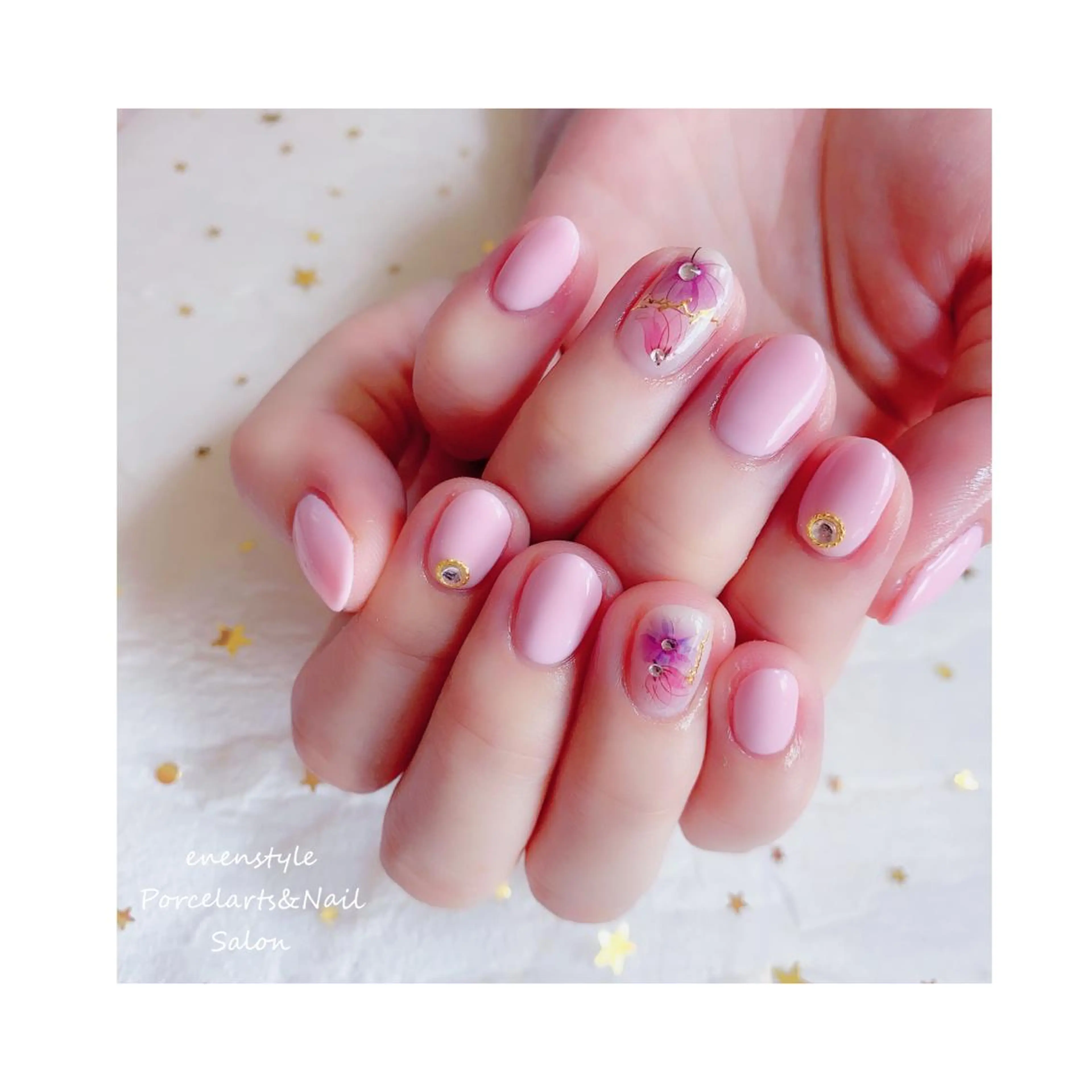 ミディアム ネイル ハンドネイル 👑enen style👑のネイルデザイン