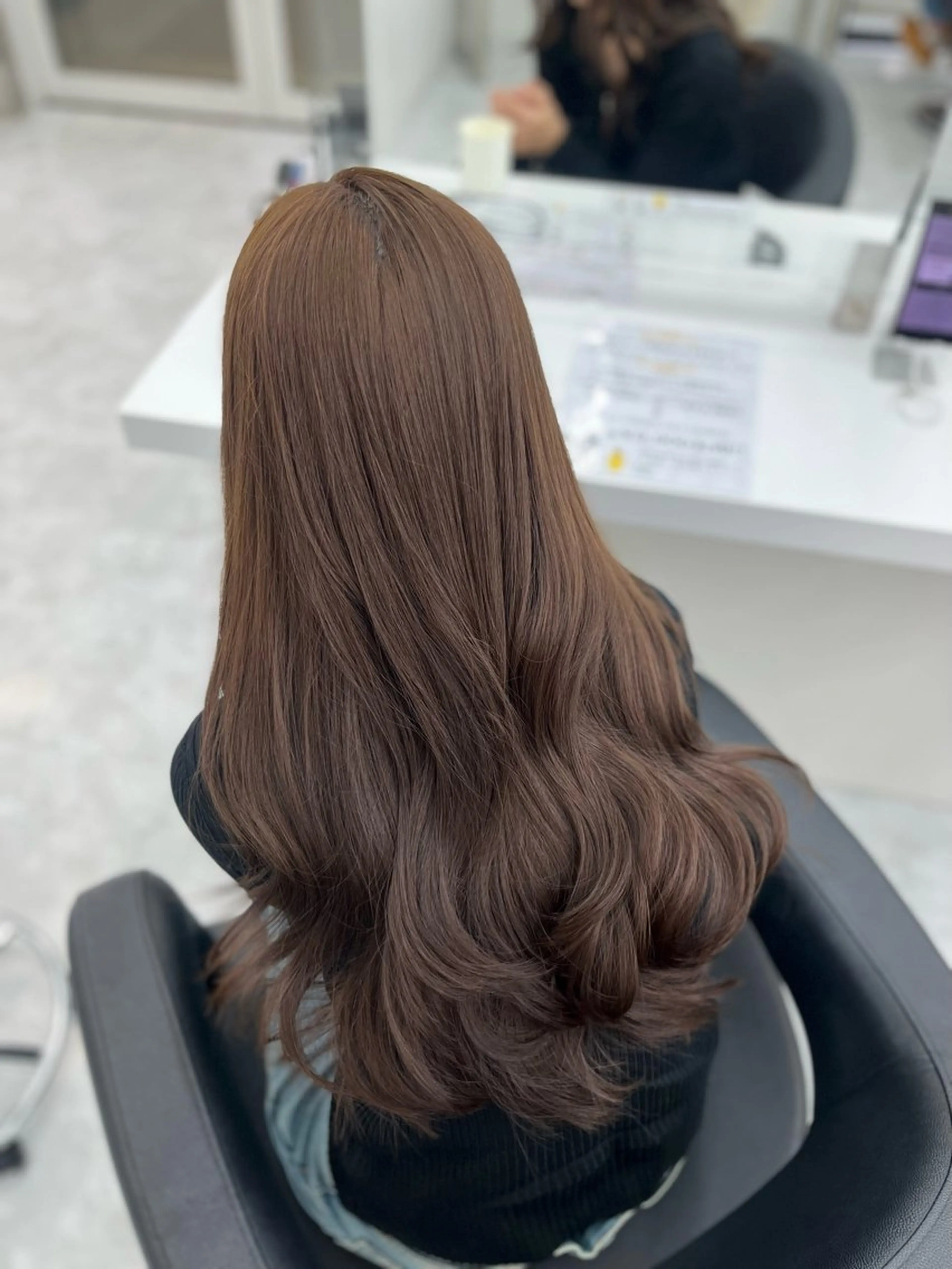 ロング ヘアカラー トリートメント ヘッドスパ ♡ナチュラルガーリー ♡ベージュ♡RINAのヘアスタイル