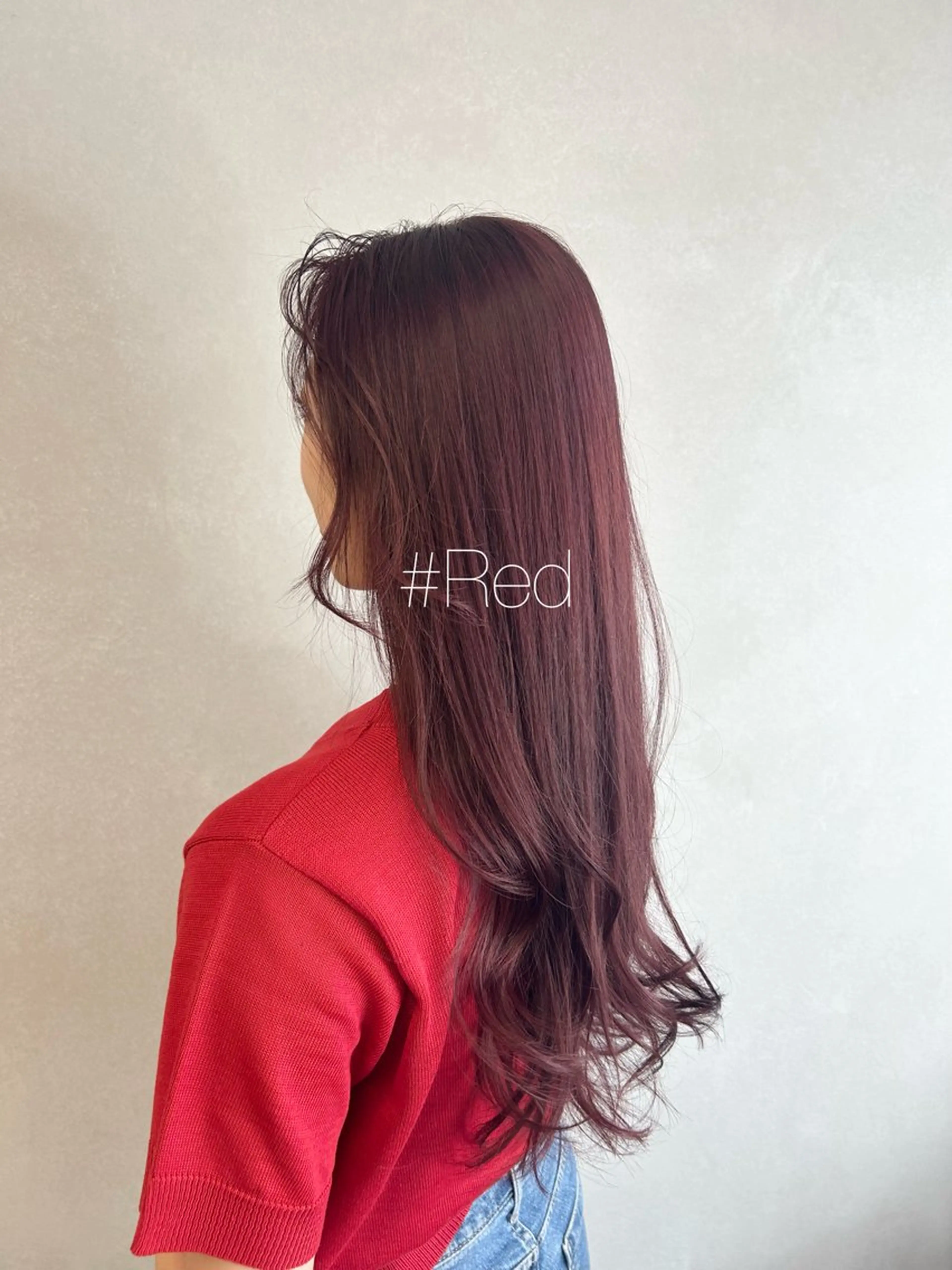 ロング カラー ブリーチ レッドカラー カット ヘアカラー トリートメント 暖色･似合わせカラー (廣石沙英🎀)のヘアスタイル
