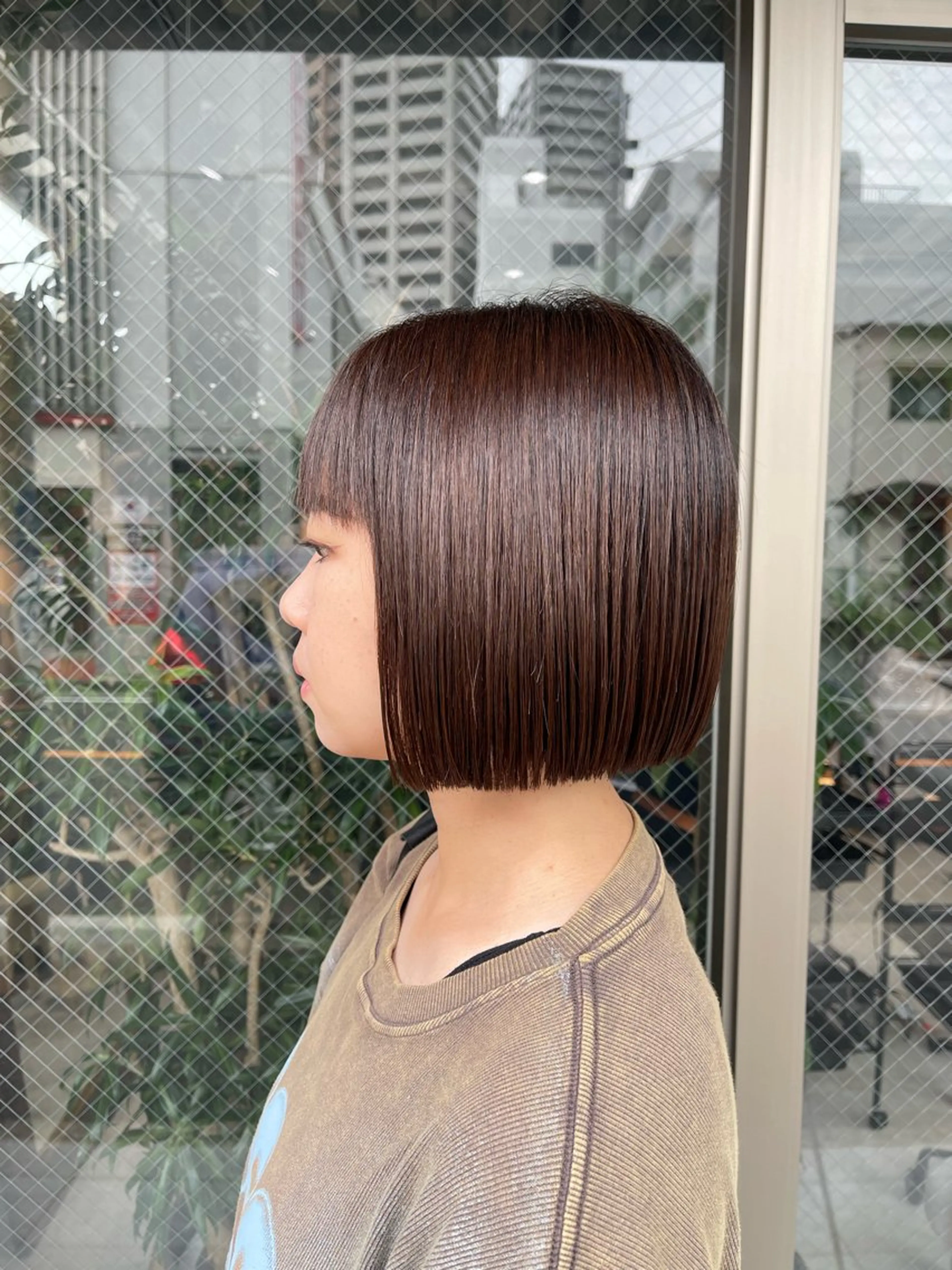 ショート カラー ボブ カット 縮毛矯正 トリートメント 🩵ボブ/レイヤー /髪質改善🩵のヘアスタイル