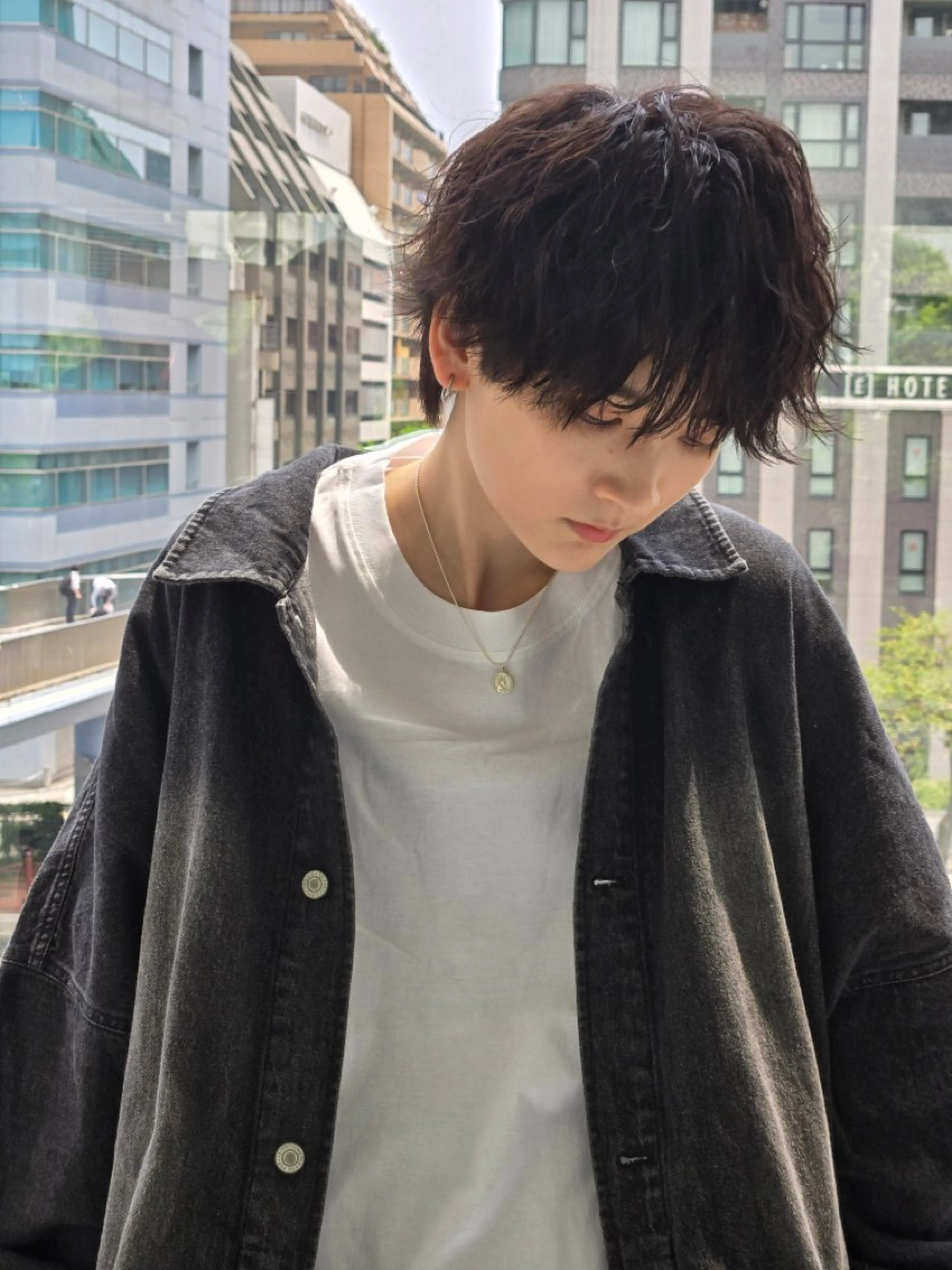 ミディアム パーマ メンズ 辻堂メンズ特化 YU-YAのヘアスタイル