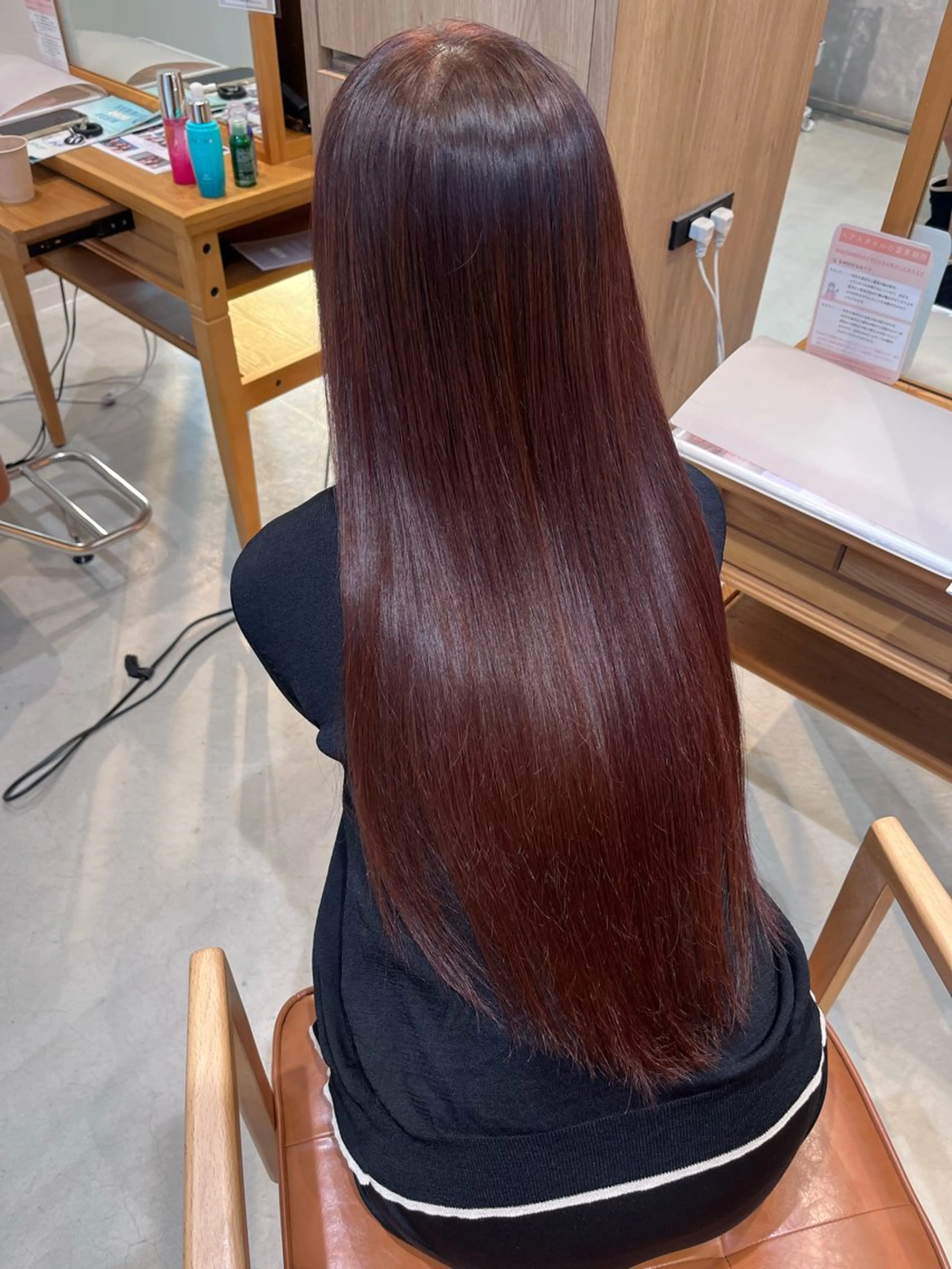 ロング カラー レッドカラー カット トリートメント ヘッドスパ 透明感カラー🫧🌈 似合わせカット✂︎のヘアスタイル