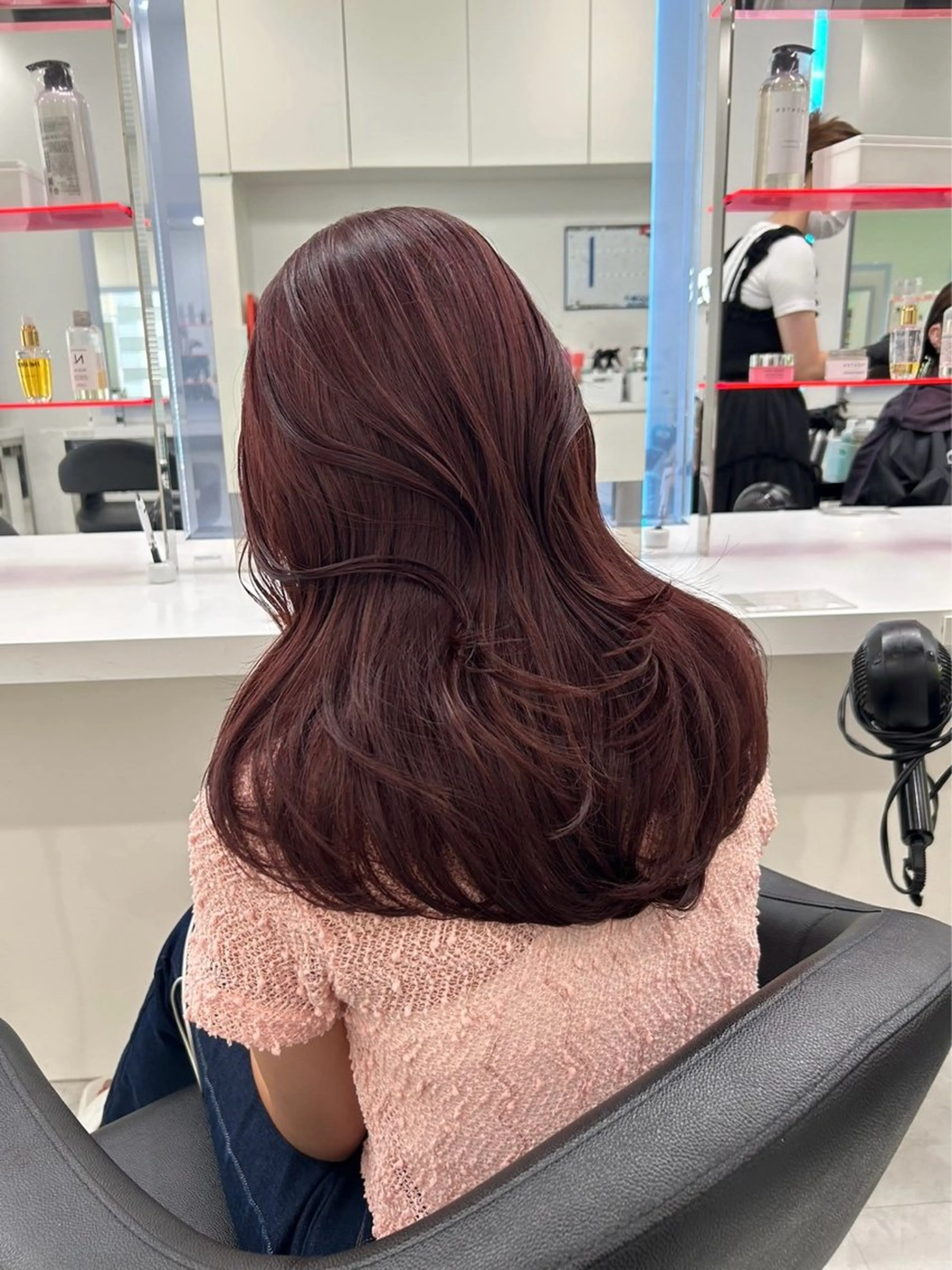 セミロング カラー 大人っぽ♡上品な暖色 ♡ブリーチなし♡のヘアスタイル