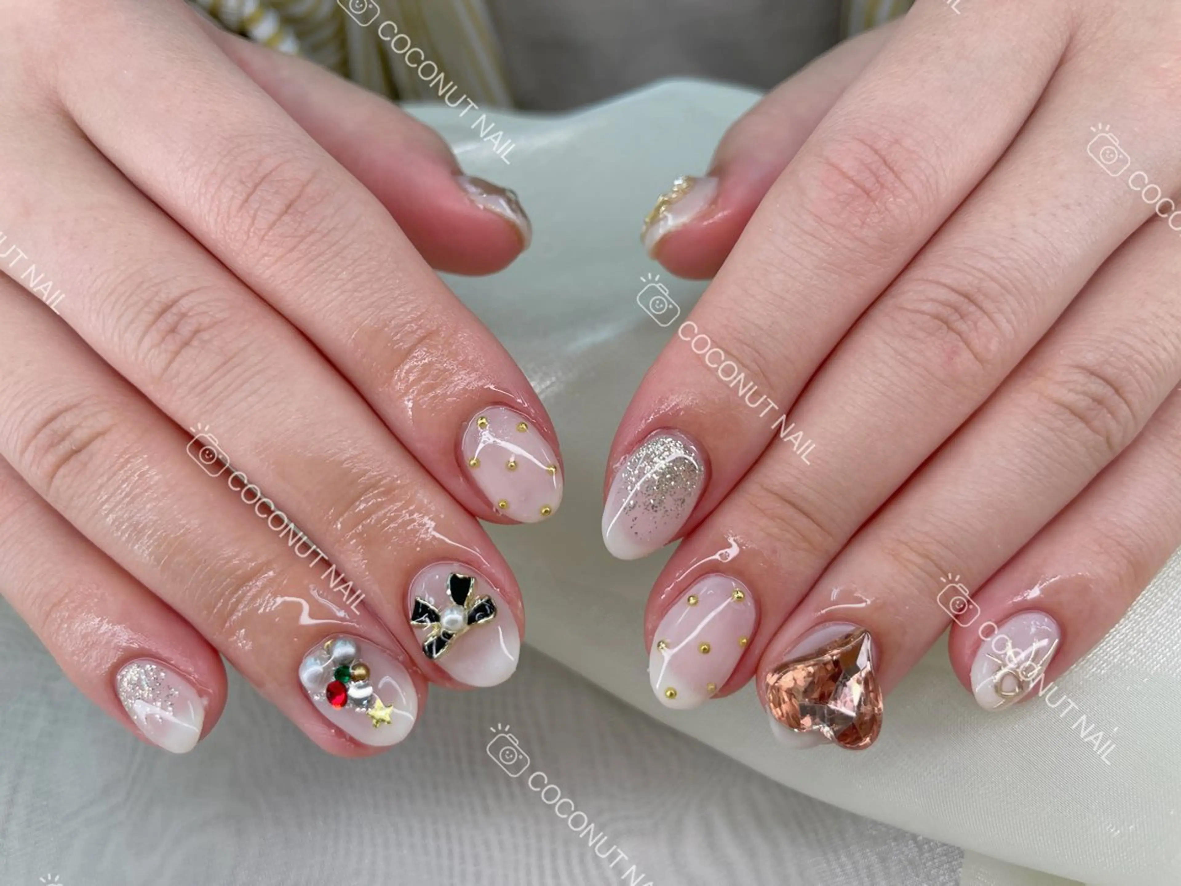 ネイル ハンドネイル 神田 ココナッツのネイルデザイン