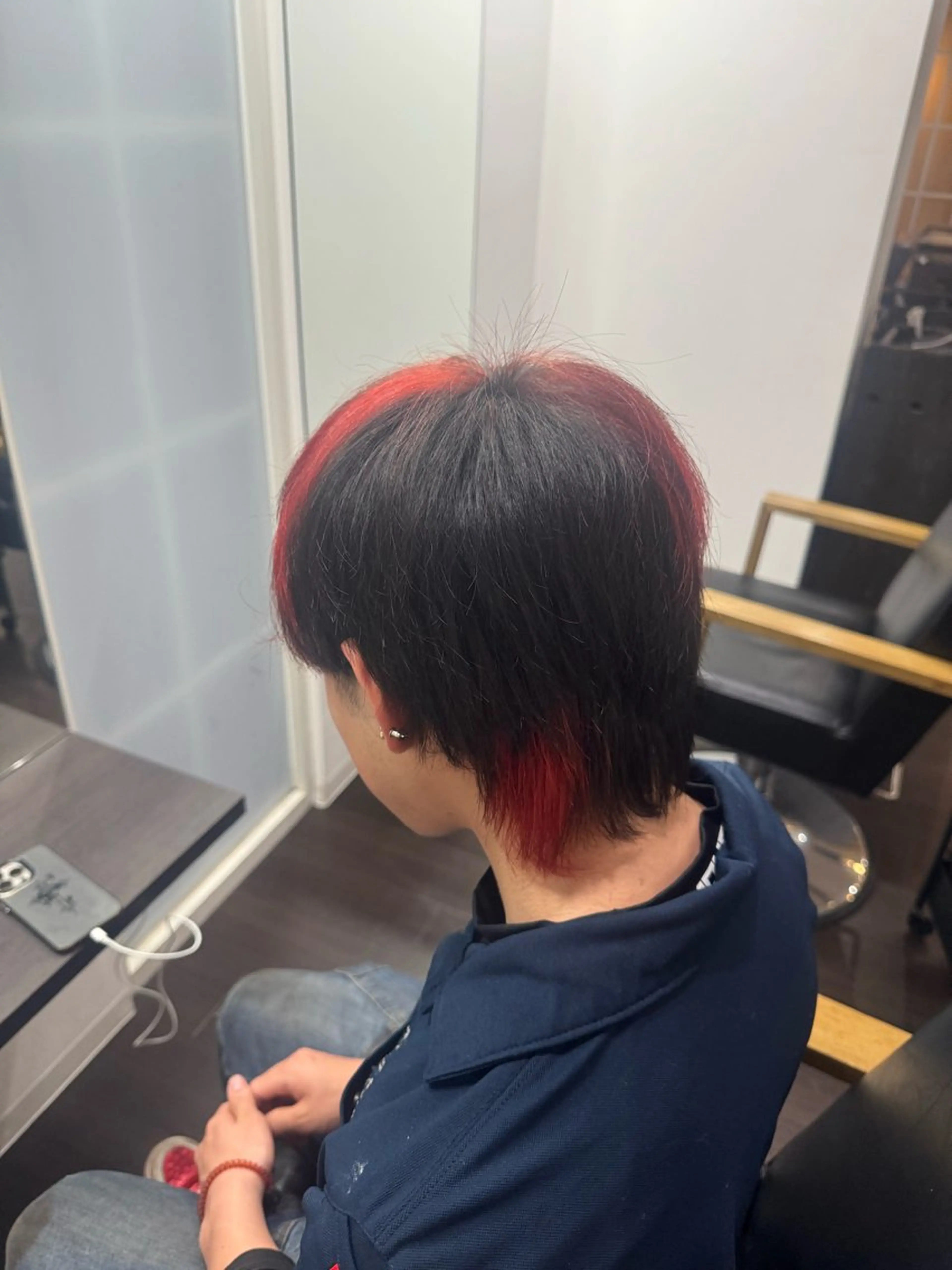 ショート メンズ メンズウルフカット ウルフカット カット ヘアカラー 日比 海夏太のヘアスタイル