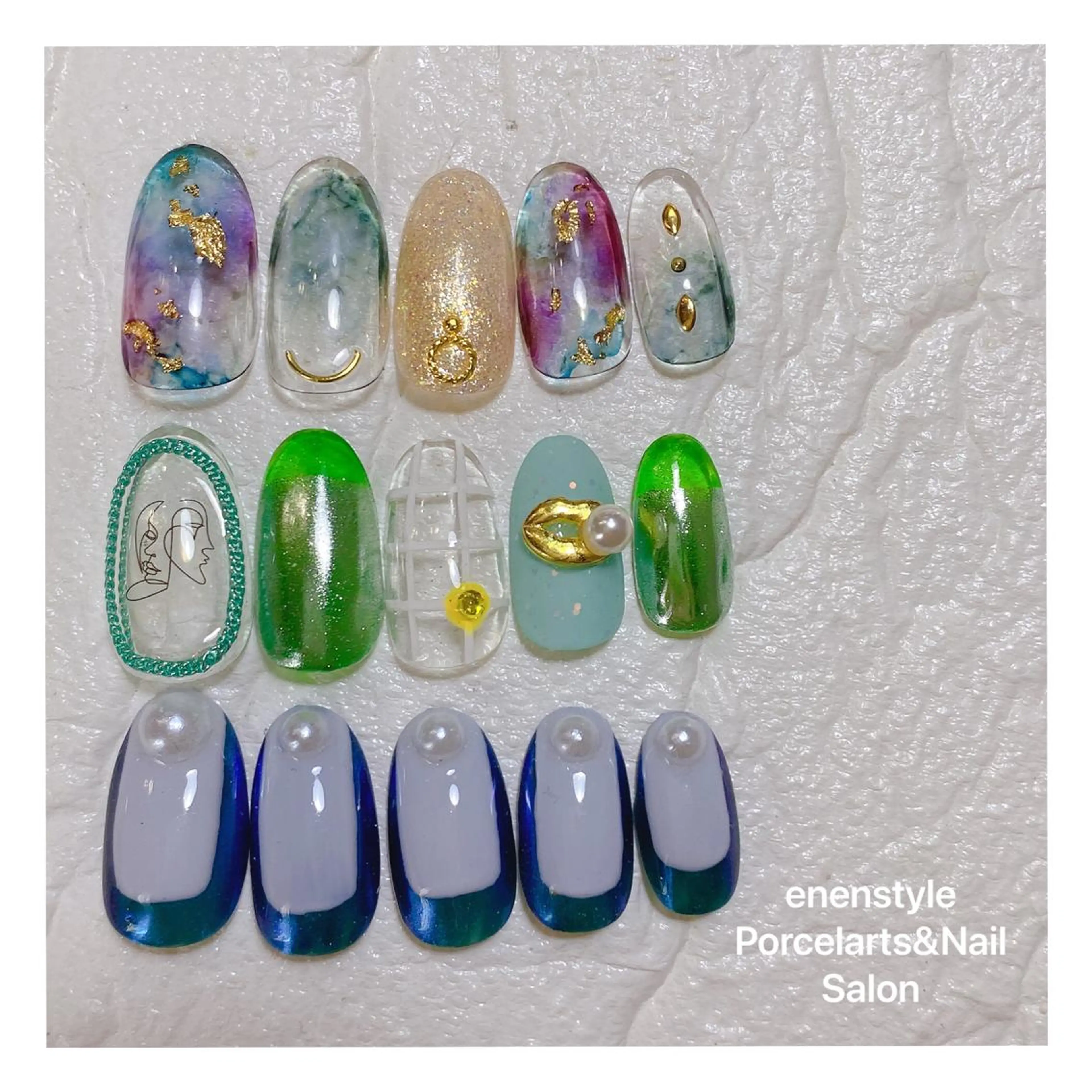 ミディアム ネイル 👑enen style👑のネイルデザイン