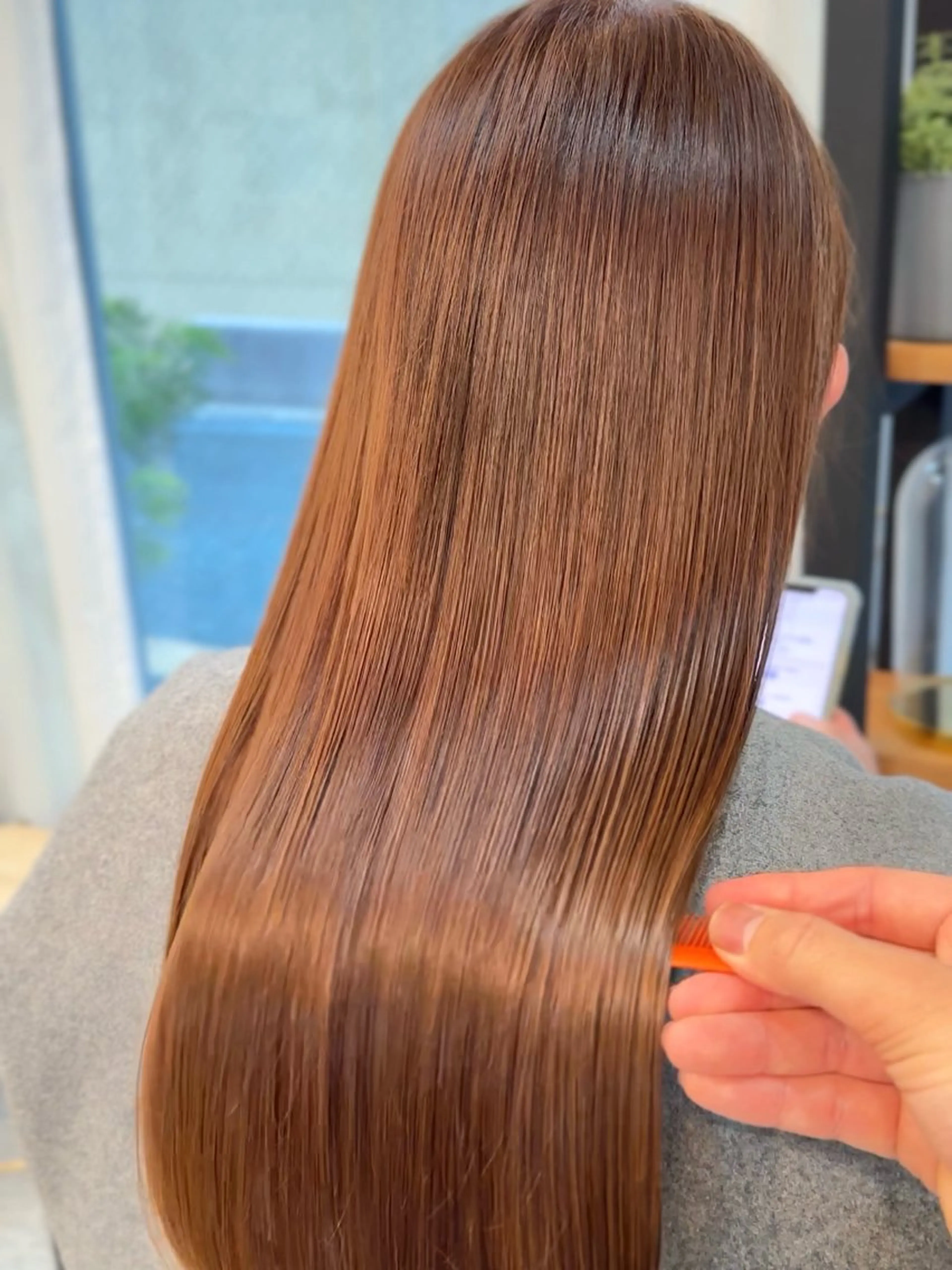 ロング カラー カット ヘアカラー 縮毛矯正 トリートメント 美髪形成💎縮毛矯正 顔レイヤー松尾　幸樹のヘアスタイル