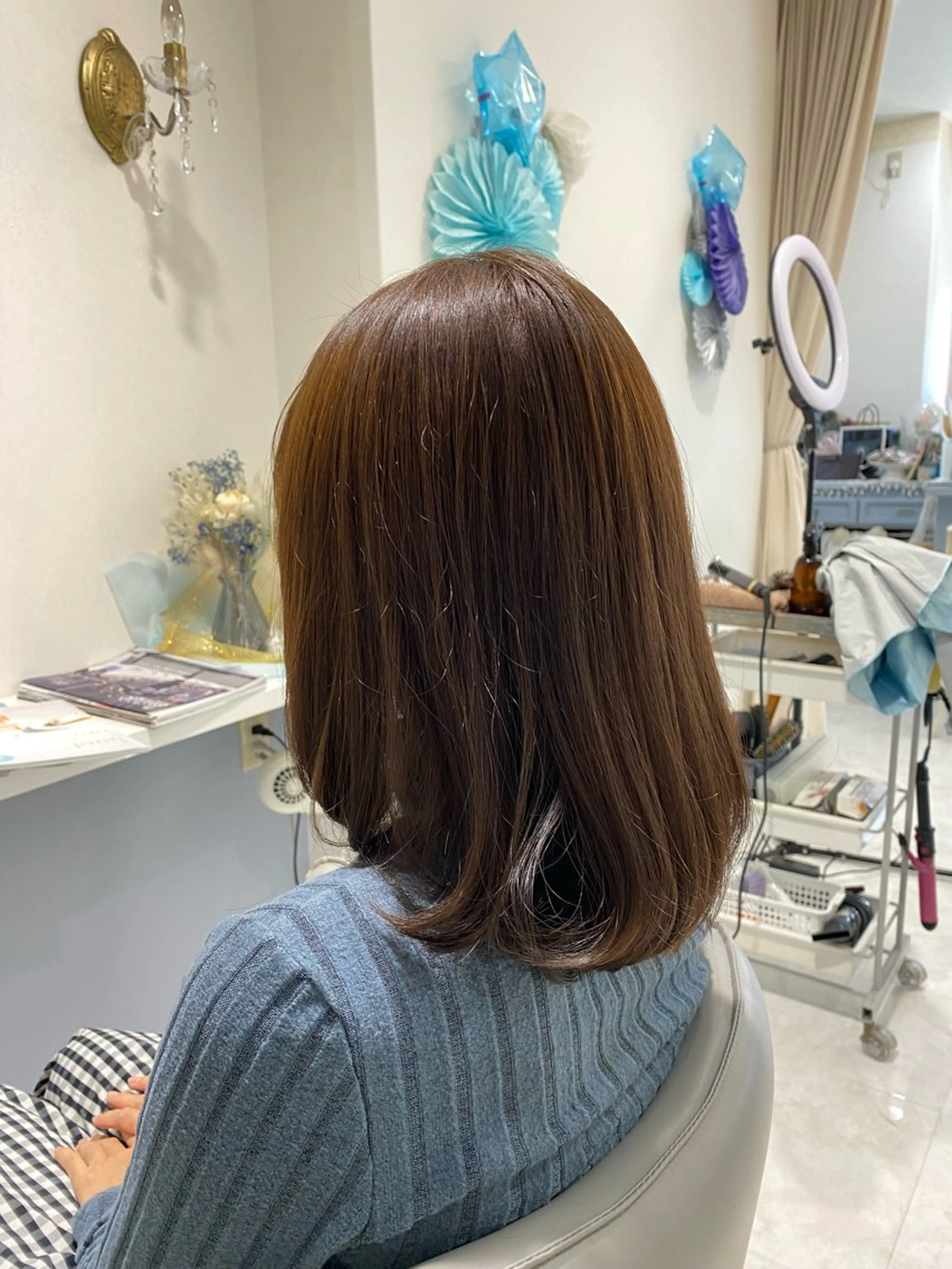 セミロング カラー フォギーグレージュ グレージュ MASUMI／ 川西能勢口LUMIAのヘアスタイル