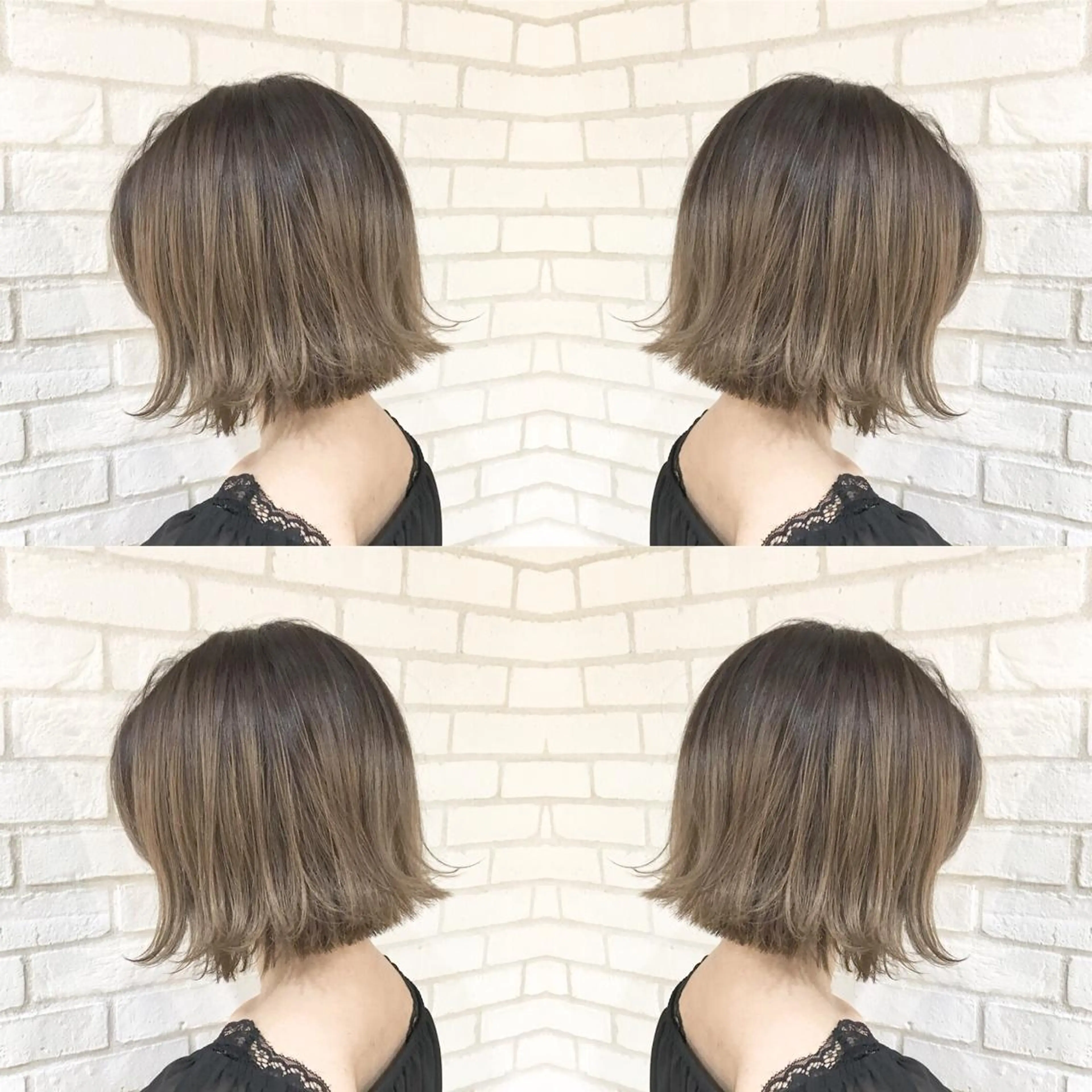ショート カラー グラデーションカラー グレージュ 佐藤 高徳のヘアスタイル