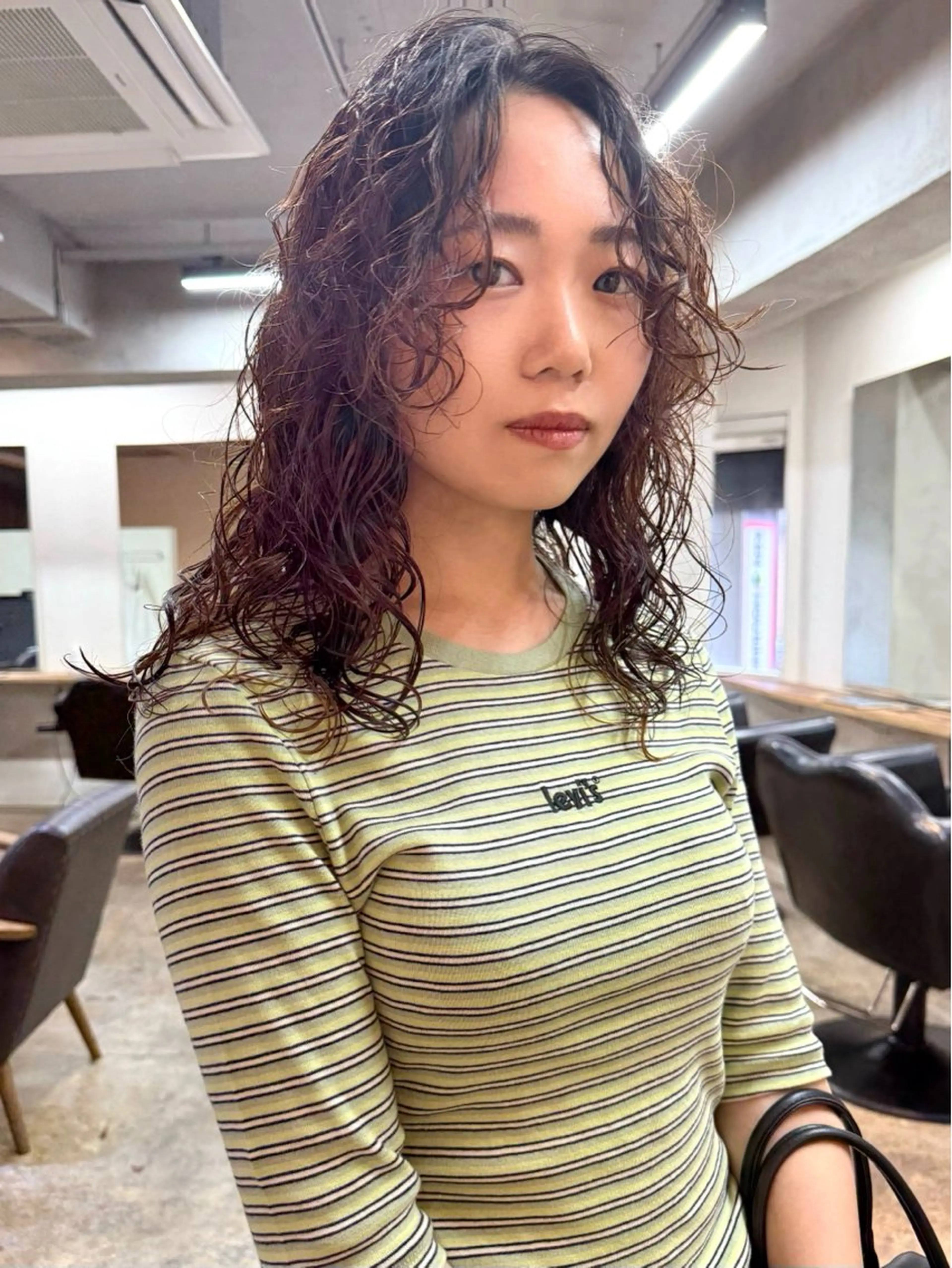 セミロング カラー セミロングパーマ カット パーマ トリートメント 森貴裕/ベージュ/ パーマ/オリーブのヘアスタイル