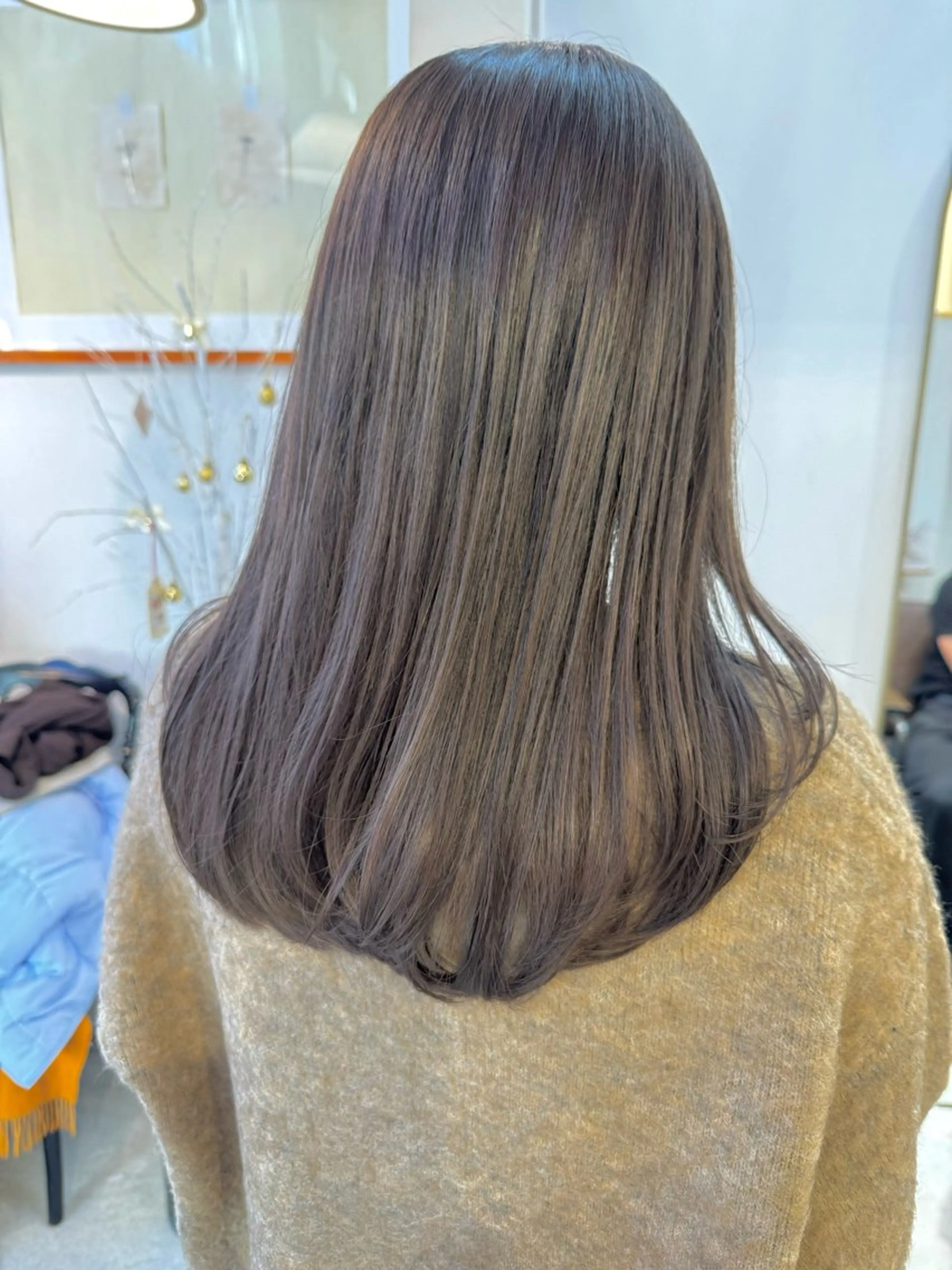 ロング カラー 透明感カラー グレージュ オリーブカラー オリーブグレージュ オリーブグレー カット ヘアカラー トリートメント 髪質改善/縮毛/ボブ CHIHIROのヘアスタイル