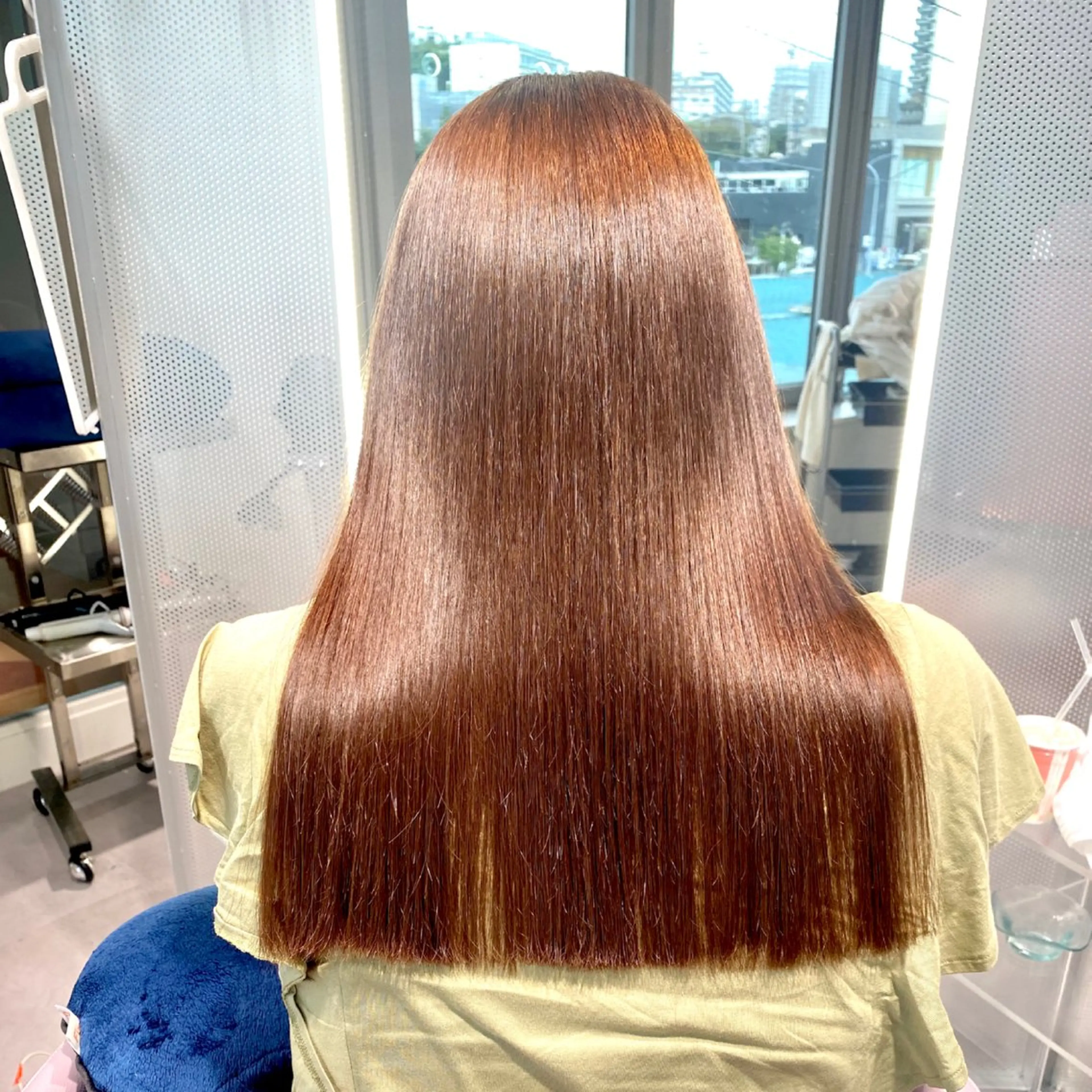 ミディアム くせ毛 縮毛矯正 カット 縮毛矯正 トリートメント 森 隆秀/韓国ヘアのヘアスタイル