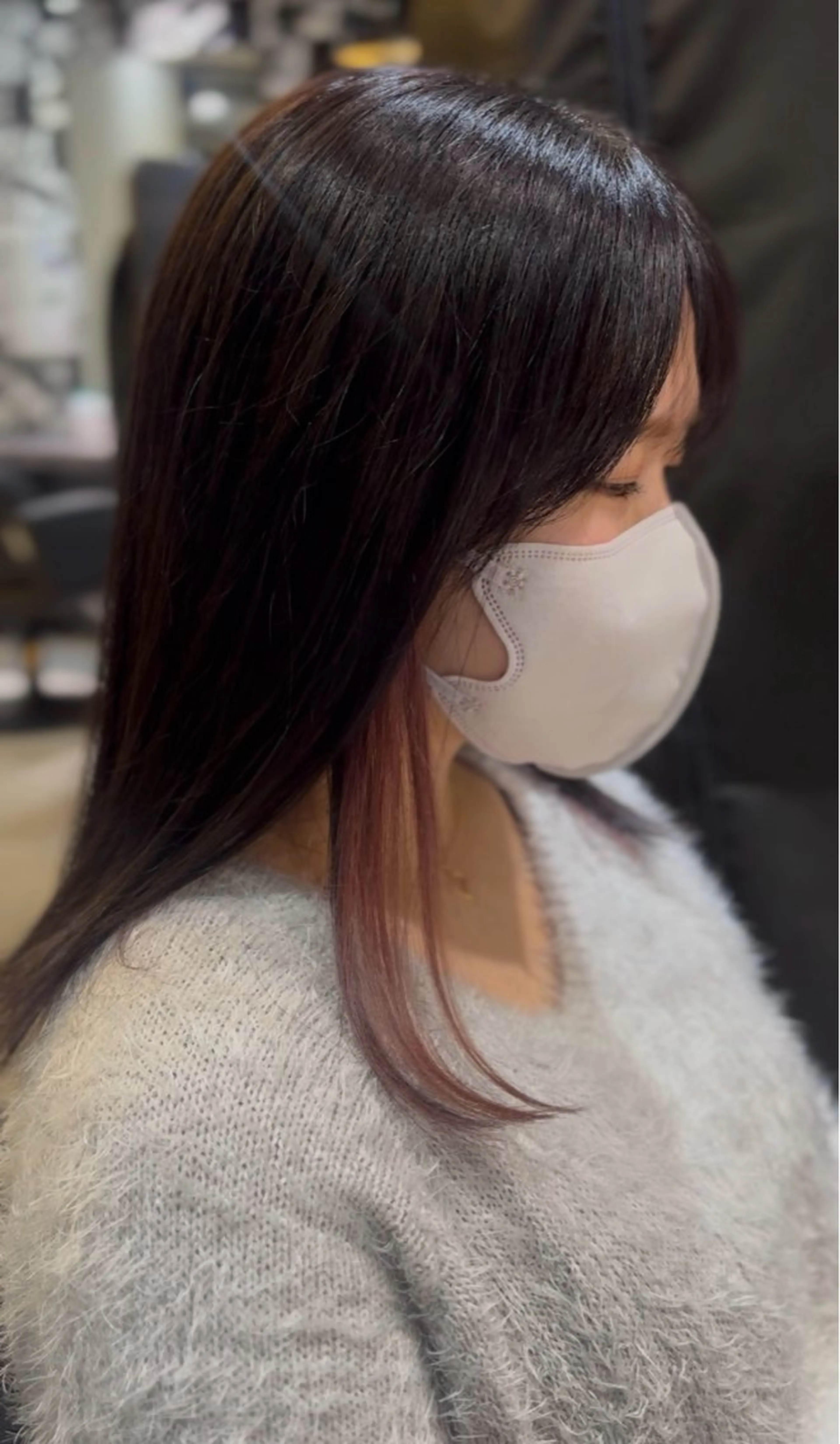 ロング ヘアカラー 佐々木 輝人のヘアスタイル