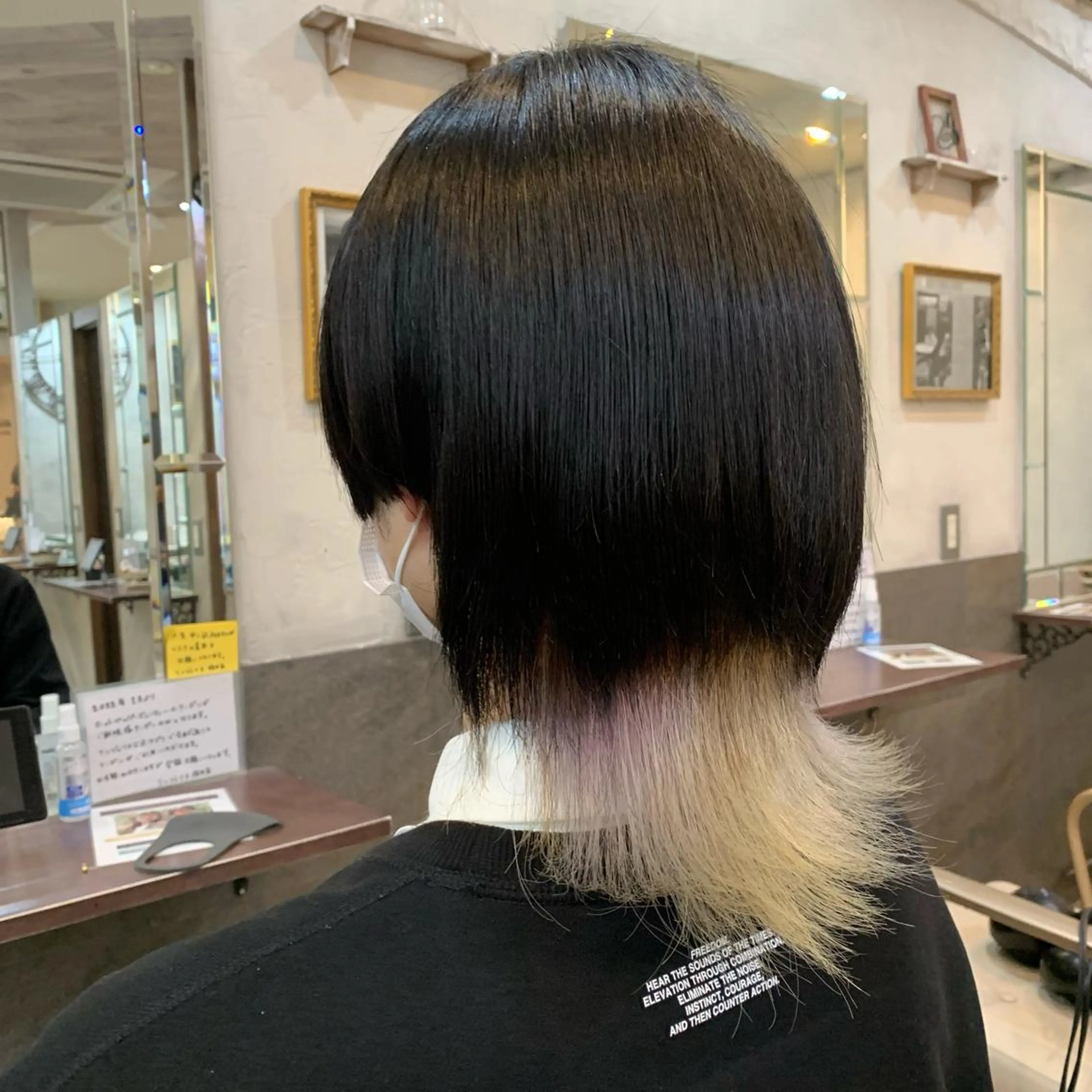 ショート パーマ メンズ メンズブリーチ 縮毛矯正 NUMBER天王寺 ほたる⭐️のヘアスタイル