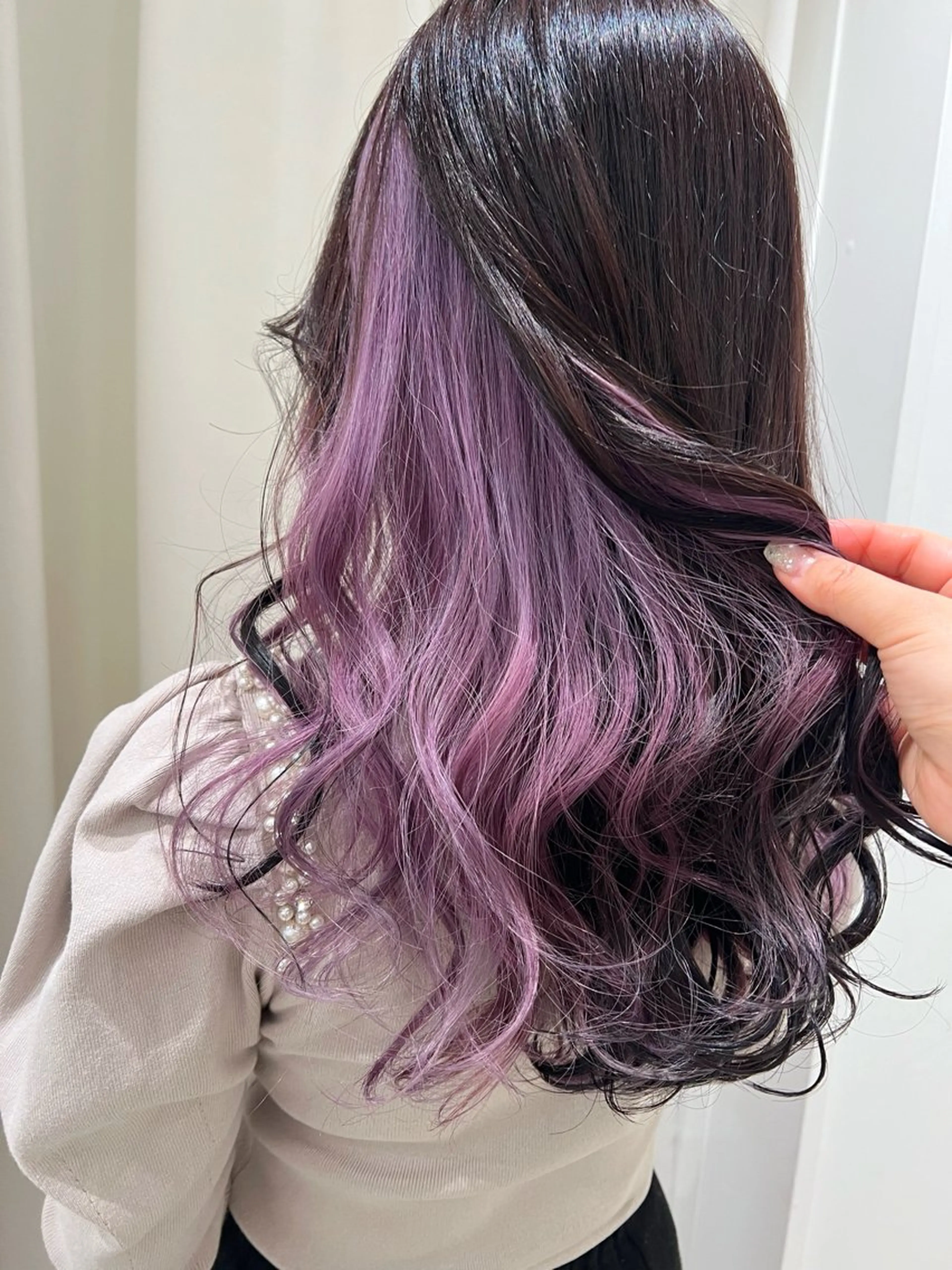 ロング カラー ヘアアレンジ ブリーチ ケアブリーチ ラベンダーカラー ピンクカラー ピンクラベンダー ヘアカラー トリートメント 新宿color🐝 AYAKA🌈💖のヘアスタイル