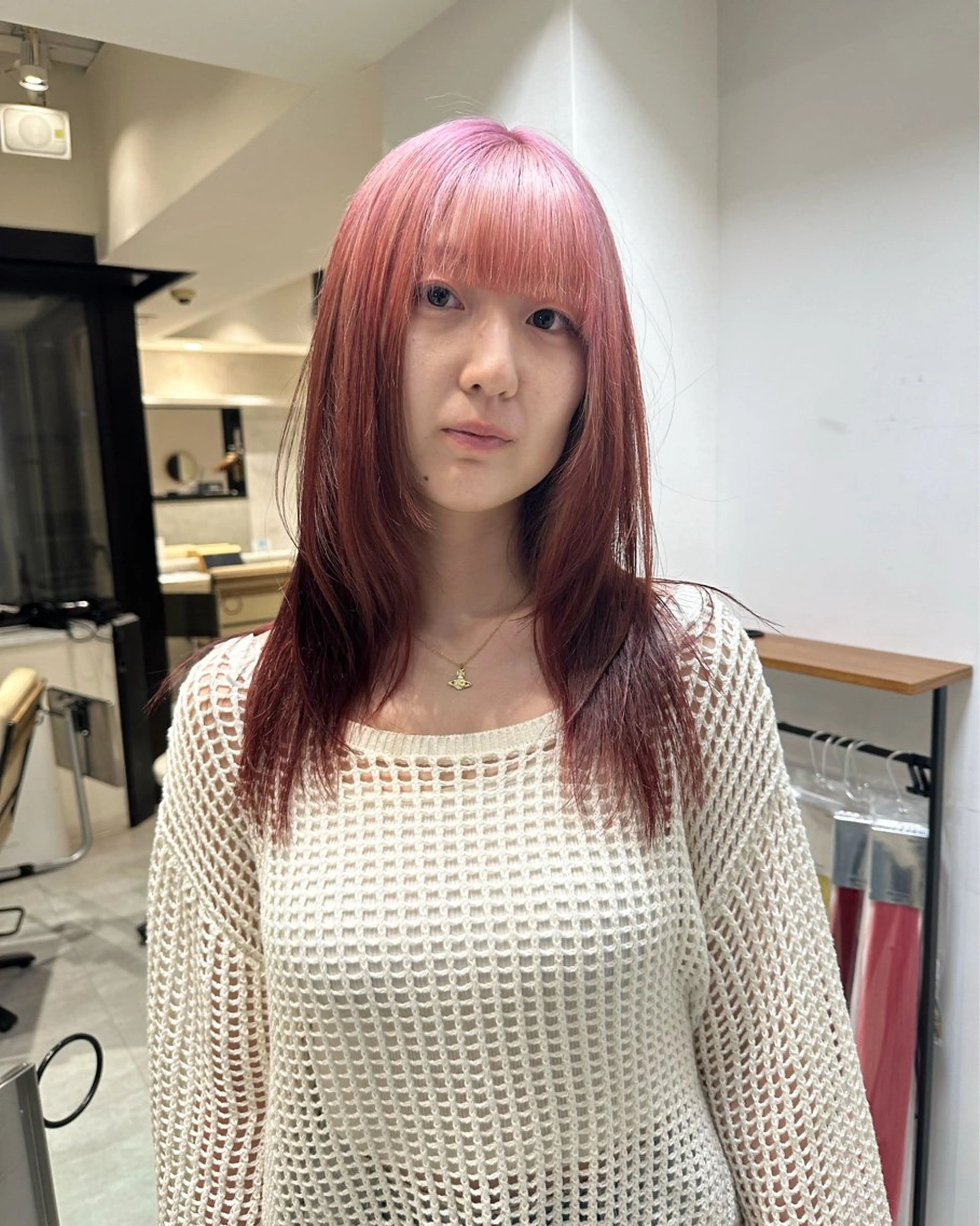 セミロング ヘアカラー Maria 梅田/デザインカラーのヘアスタイル