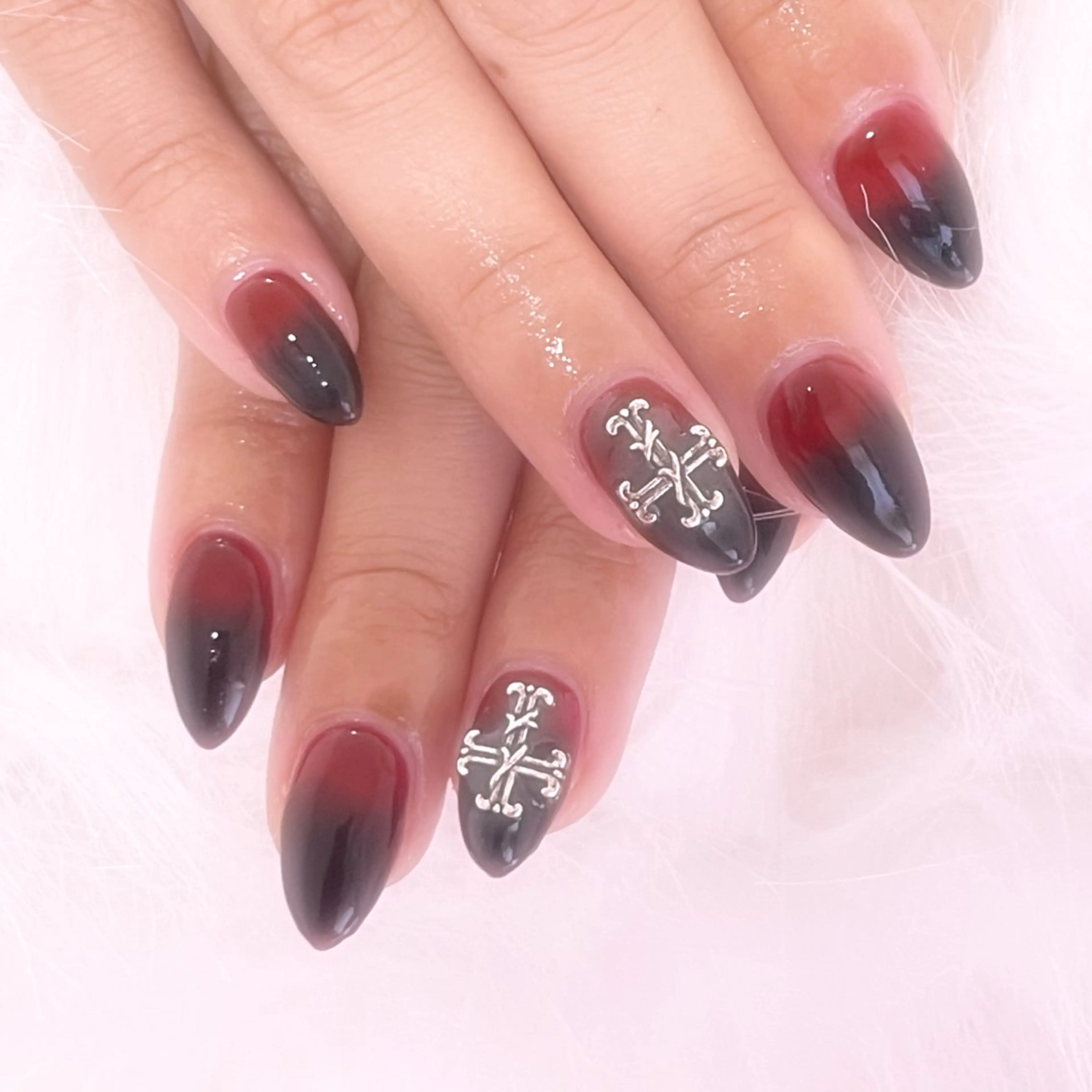 ネイル 長さ出し フットネイル ジェルネイル マグネットネイル ハンドネイル 梅島の ネイル屋さんのネイルデザイン