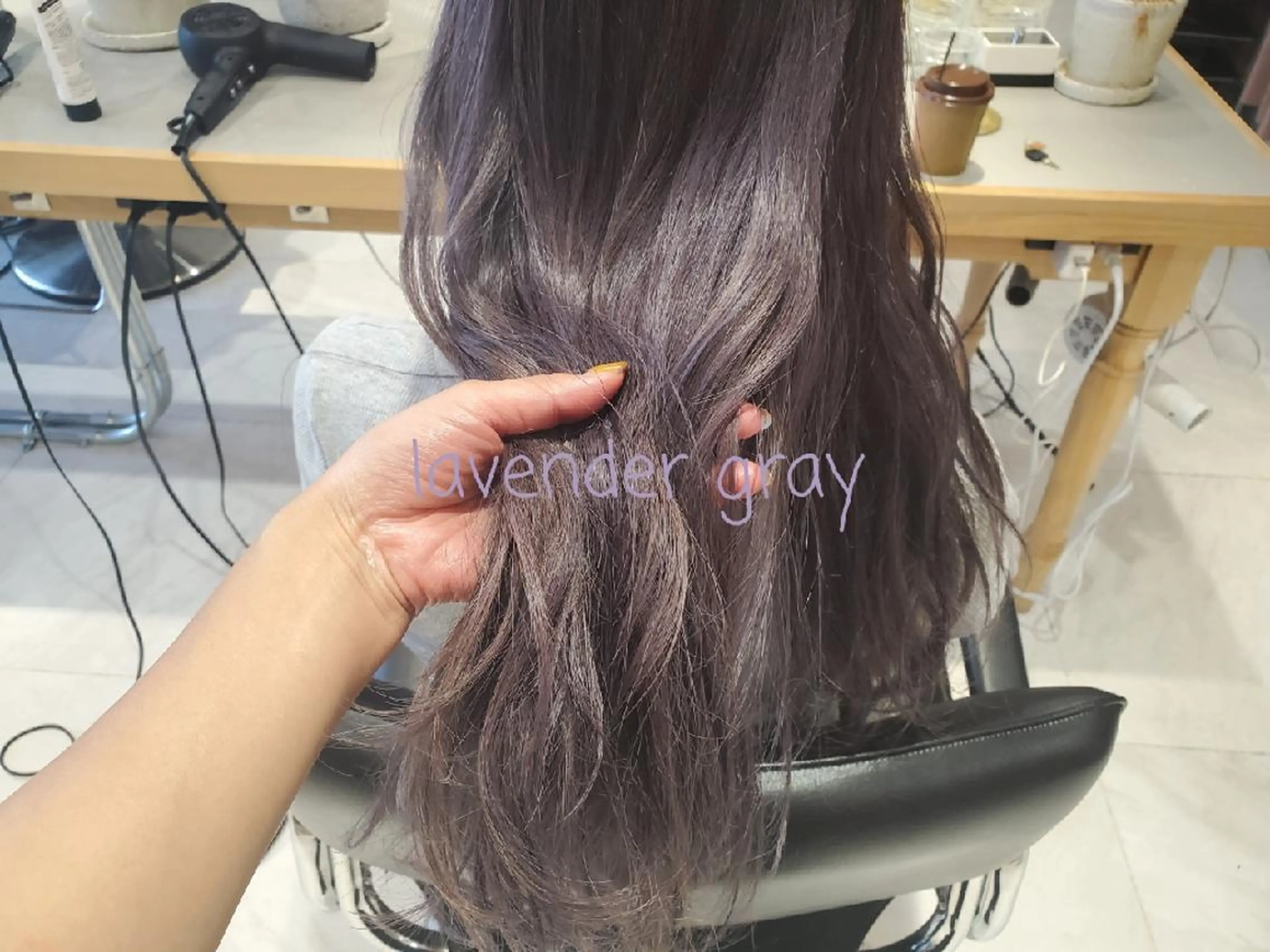 ロング カラー ラベンダーカラー オリーブ透明感カラー 表参道/MIKUのヘアスタイル