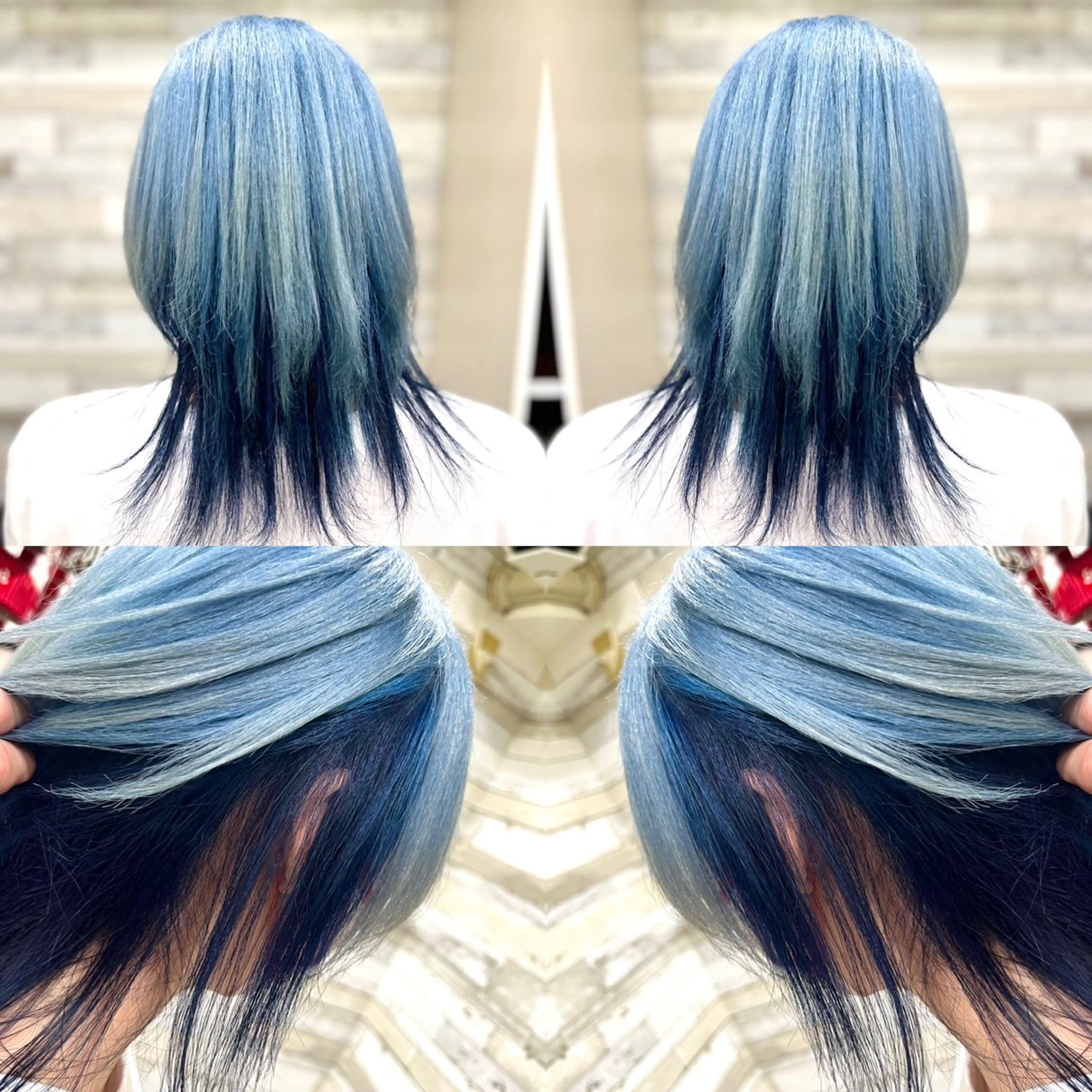 ミディアム カラー ヘアカラー トリートメント 🌈推し色派手髪 ハイトーンShinのヘアスタイル