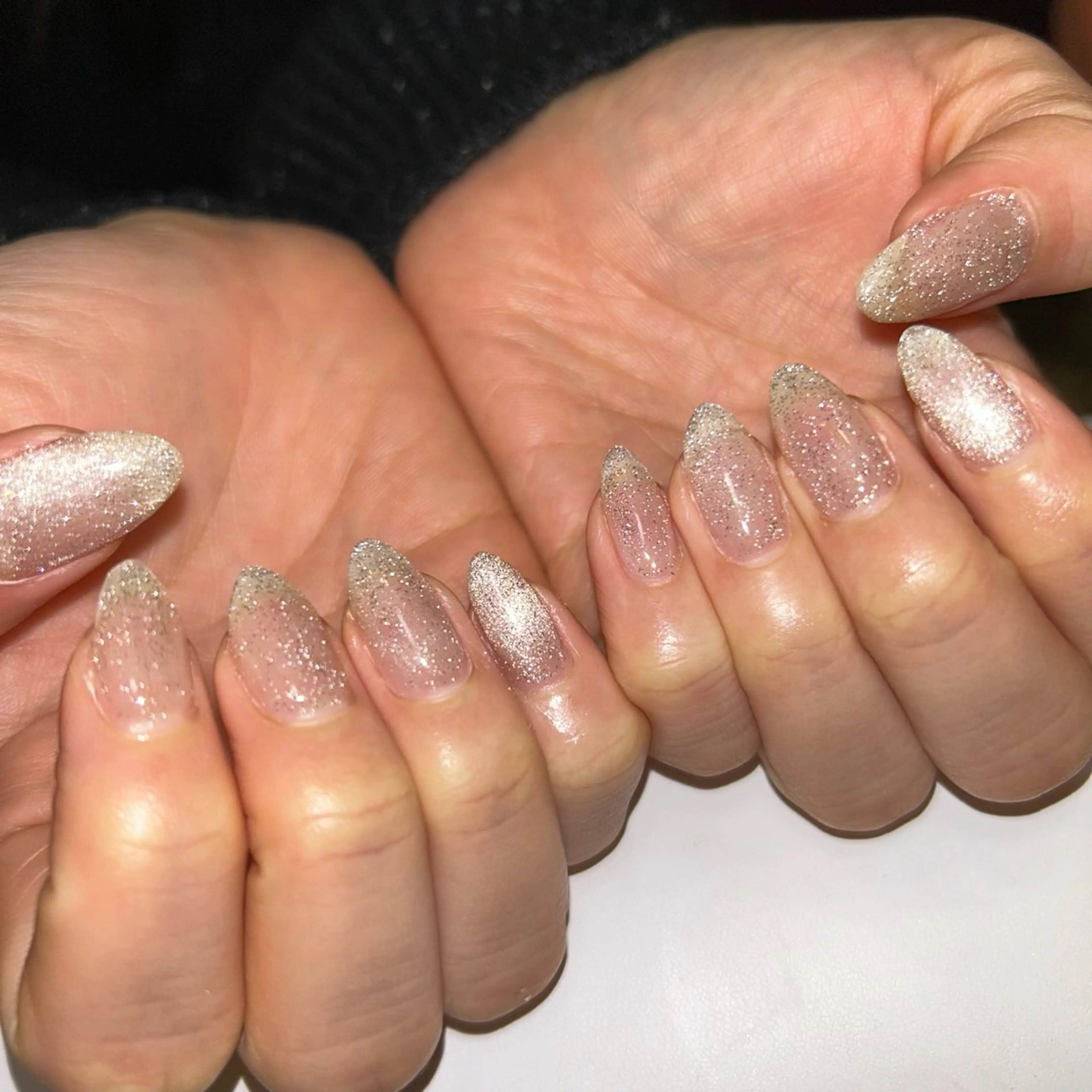 ネイル フラッシュネイル ラメ(グリッター) マグネットネイル Amys nail ハナのネイルデザイン