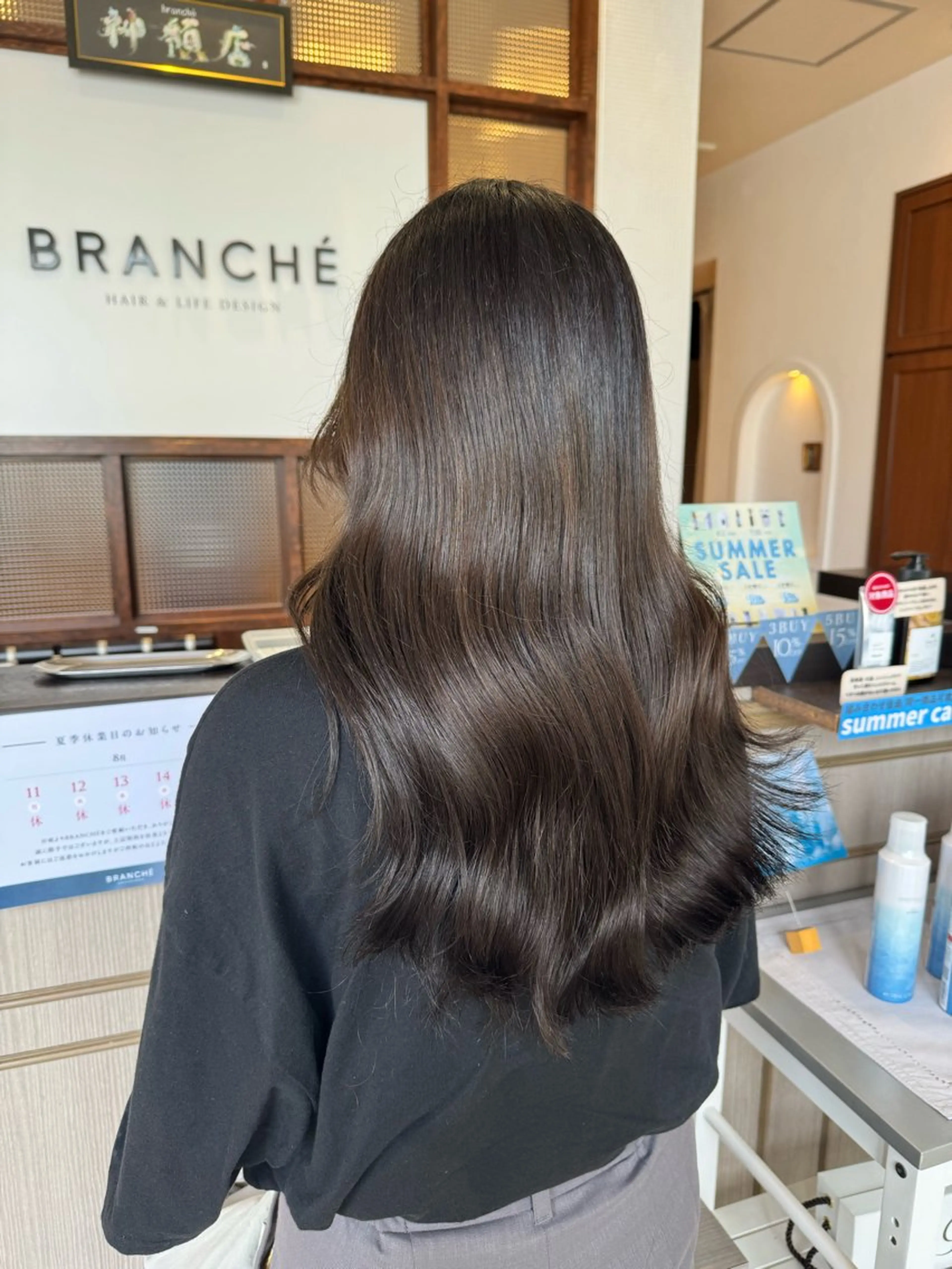 カラー グレージュ オリーブグレージュ オリーブグレー ブランシェ神領店 稲垣 葵のヘアスタイル