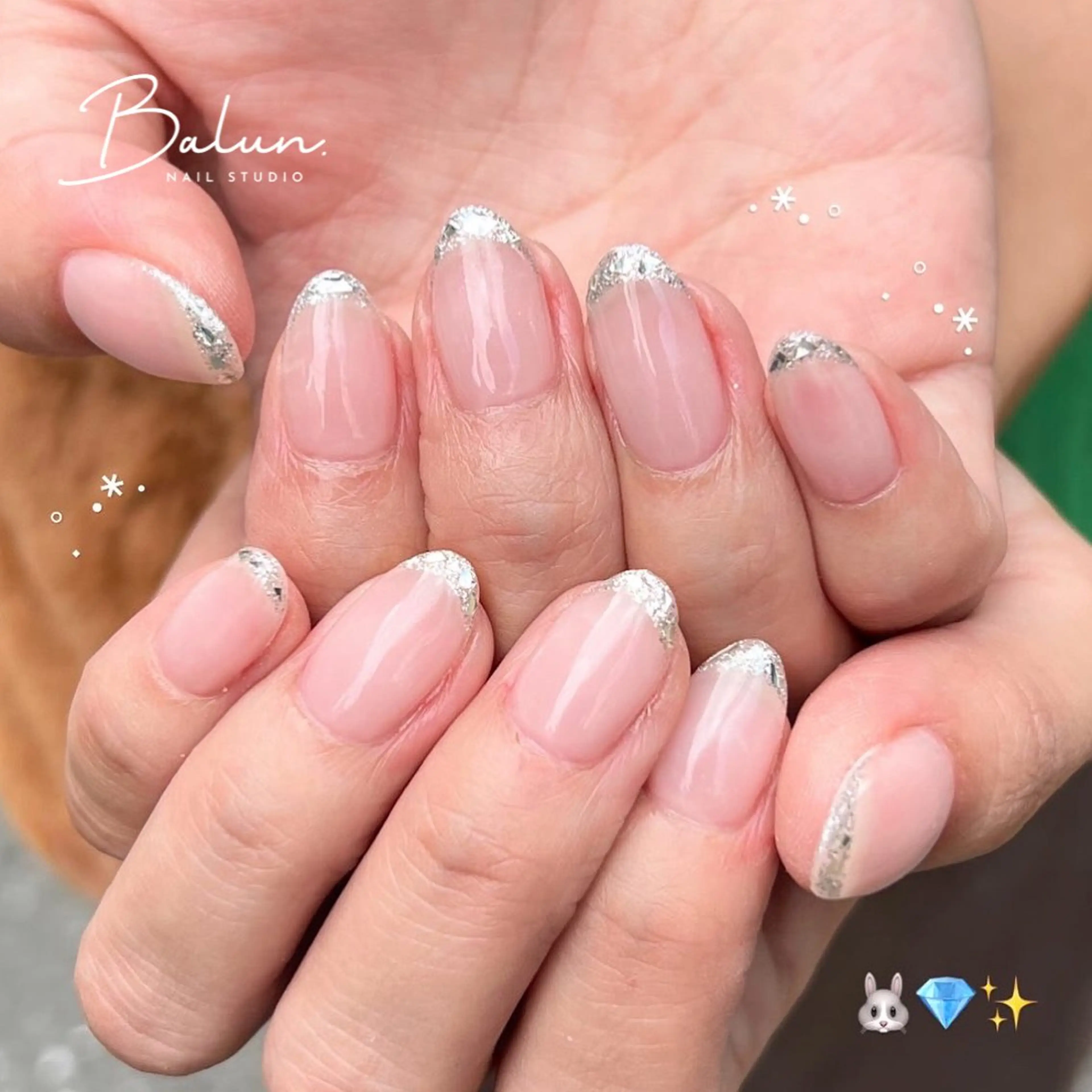 ネイル フレンチネイル ガラスフレンチ ハンドネイル balun. nailのネイルデザイン