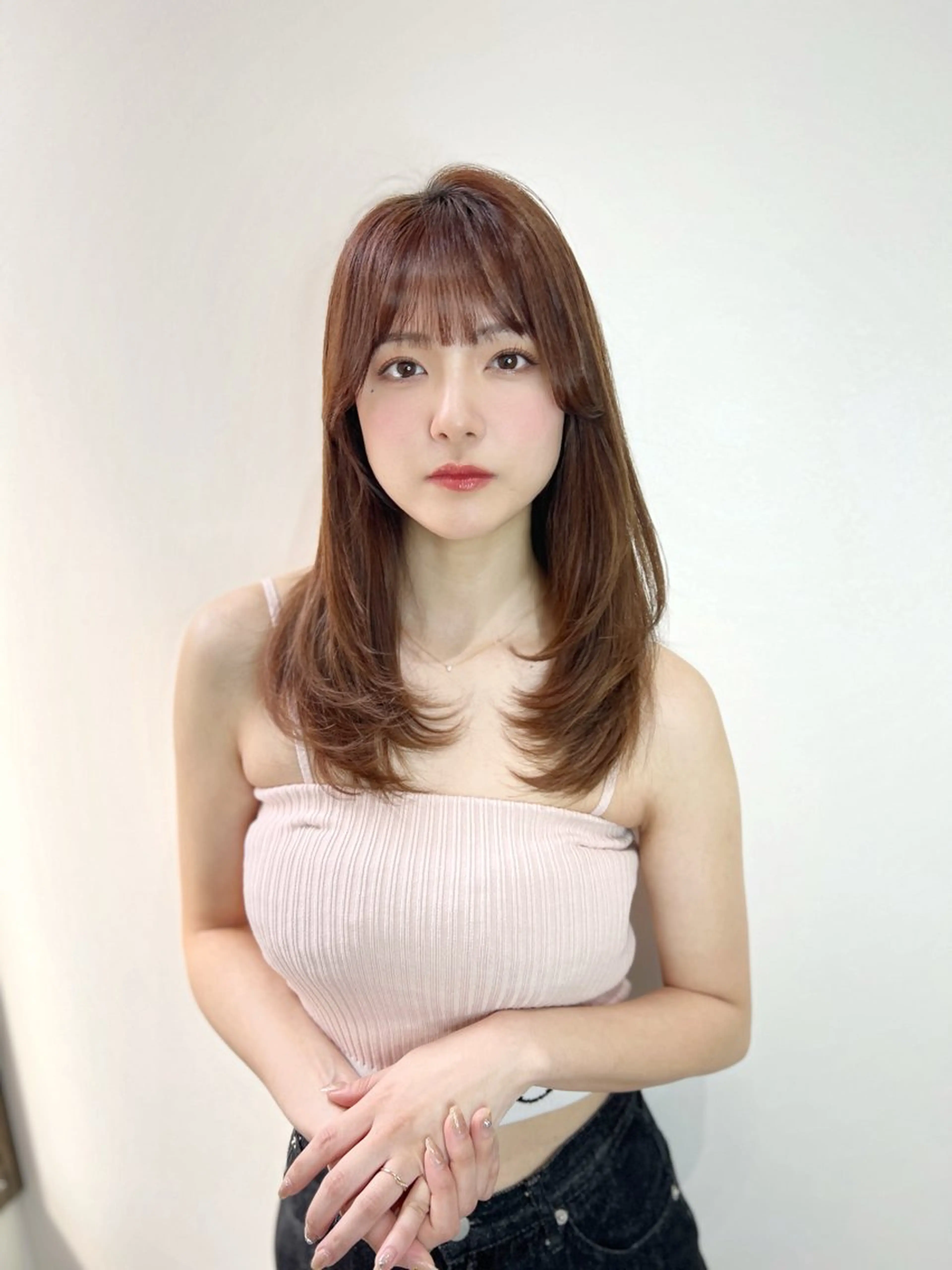 ロング カラー ヘアアレンジ レイヤーカット 顔まわり職人🇰🇷 韓国ヘア/KAITOのヘアスタイル