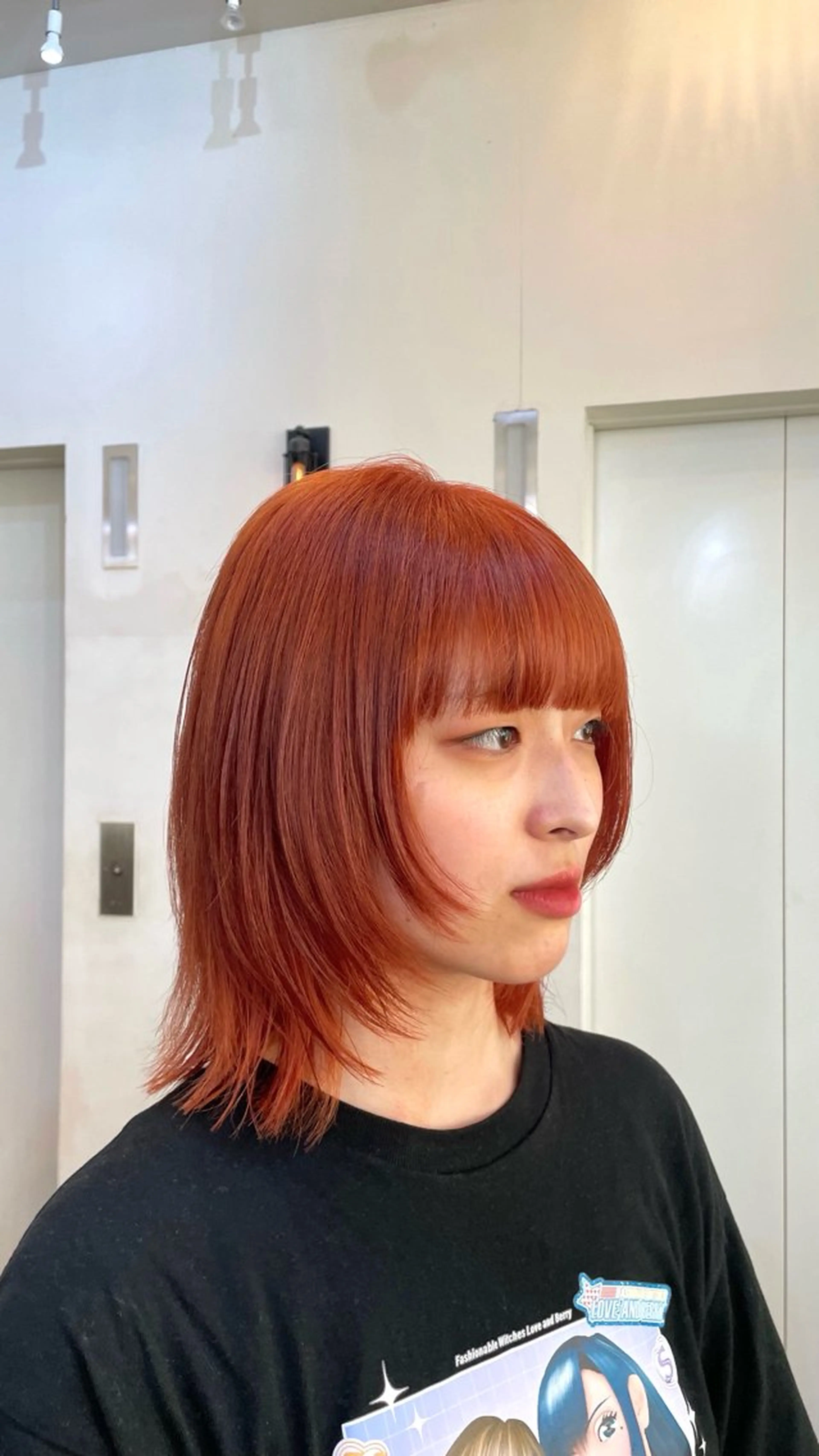 ミディアム ヘアカラー 坂本菜摘 |レイヤーカットのヘアスタイル