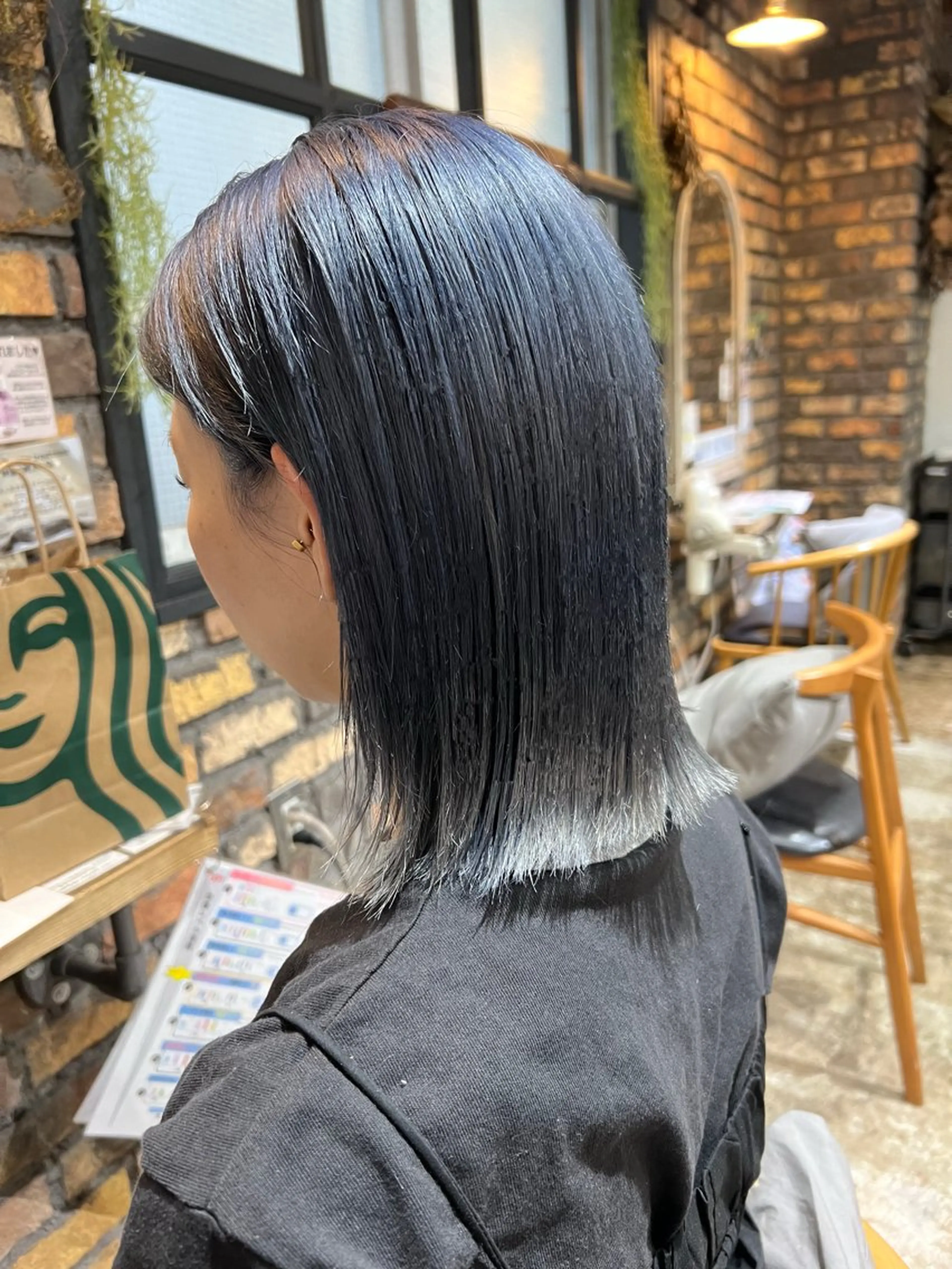 ミディアム カラー カット ヘアカラー トリートメント ツキノキ ミナのヘアスタイル