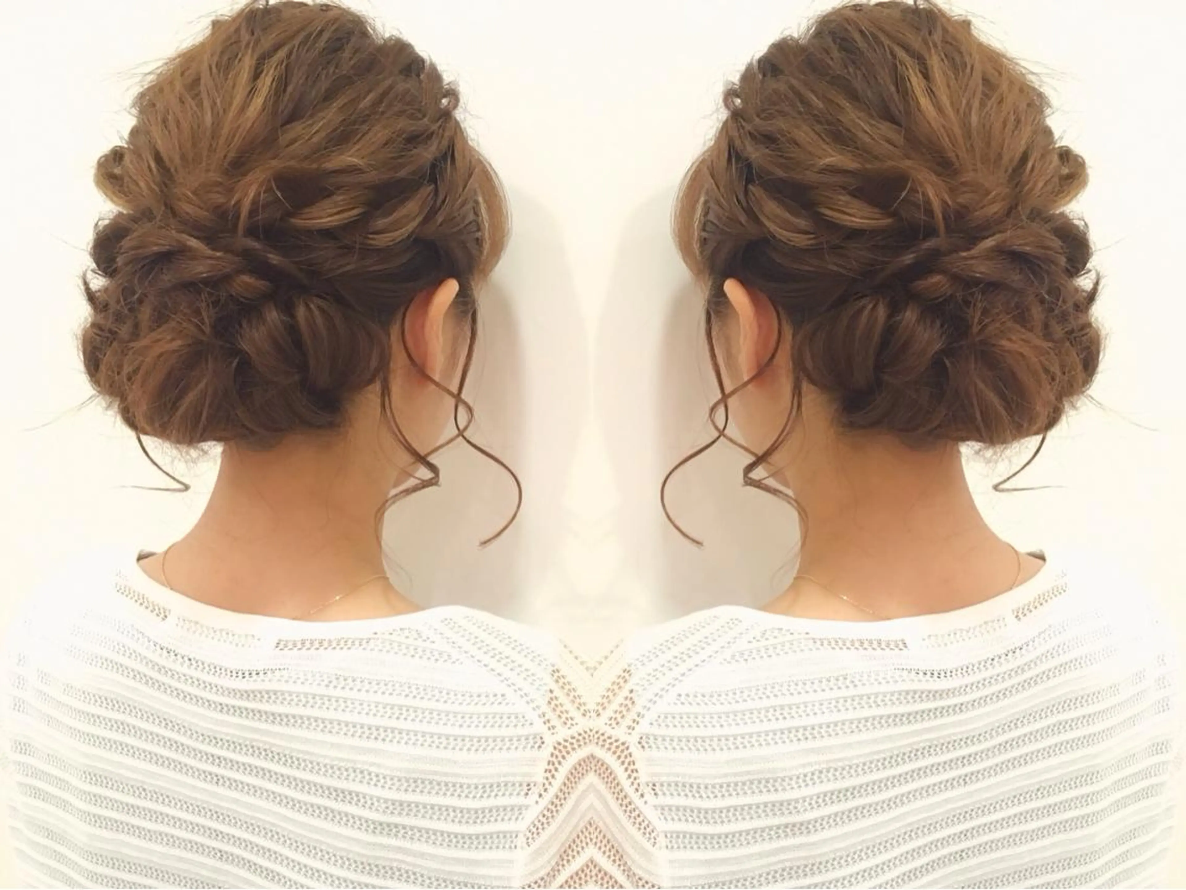 ミディアム ヘアアレンジ ボブ ヘアセット 菊池 栄里奈のヘアスタイル