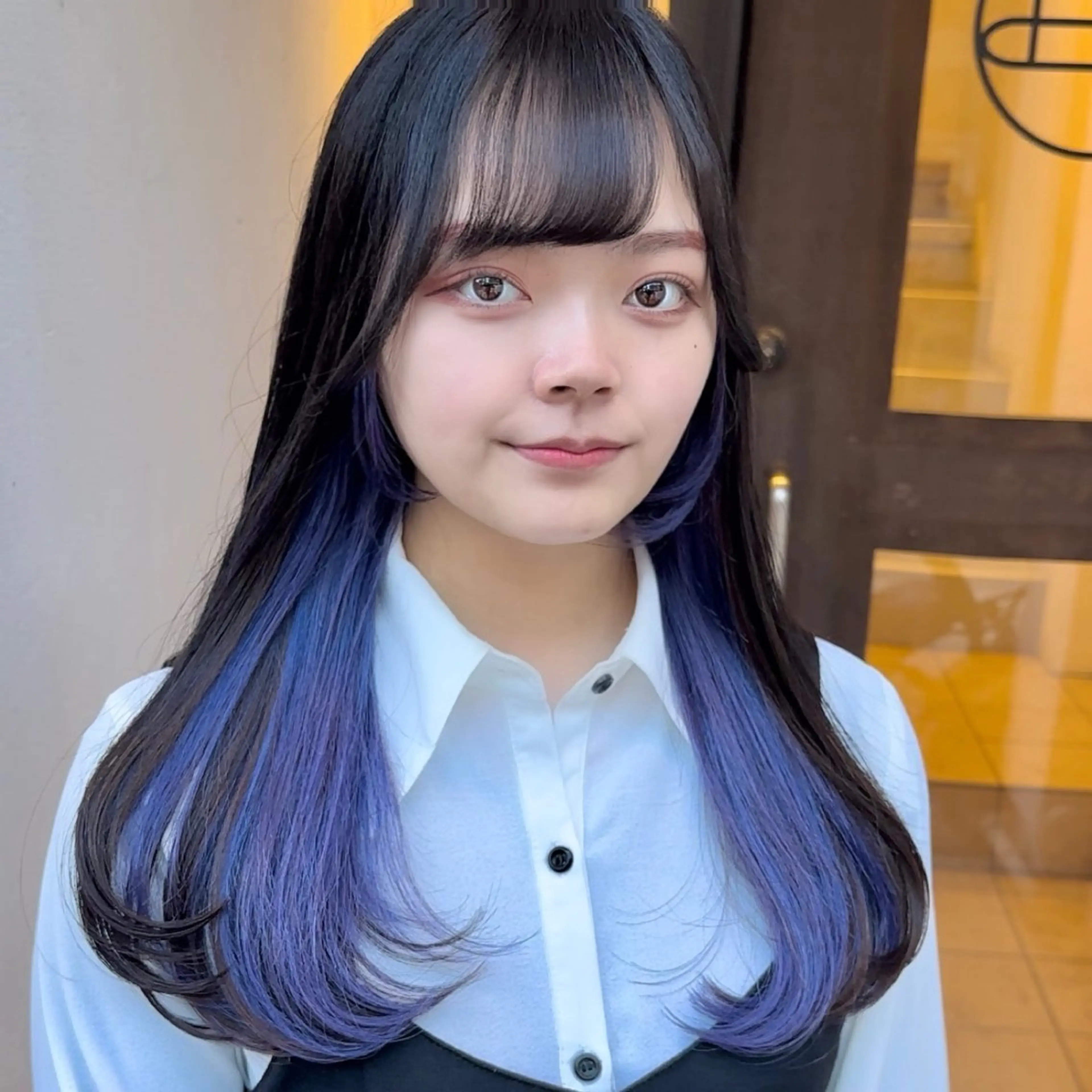 ロング カラー ブリーチ ケアブリーチ インナーカラー ラベンダーカラー レイヤーカット カット ヘアカラー トリートメント インナーカラー/レイ ヤーカット♡/マキシのヘアスタイル