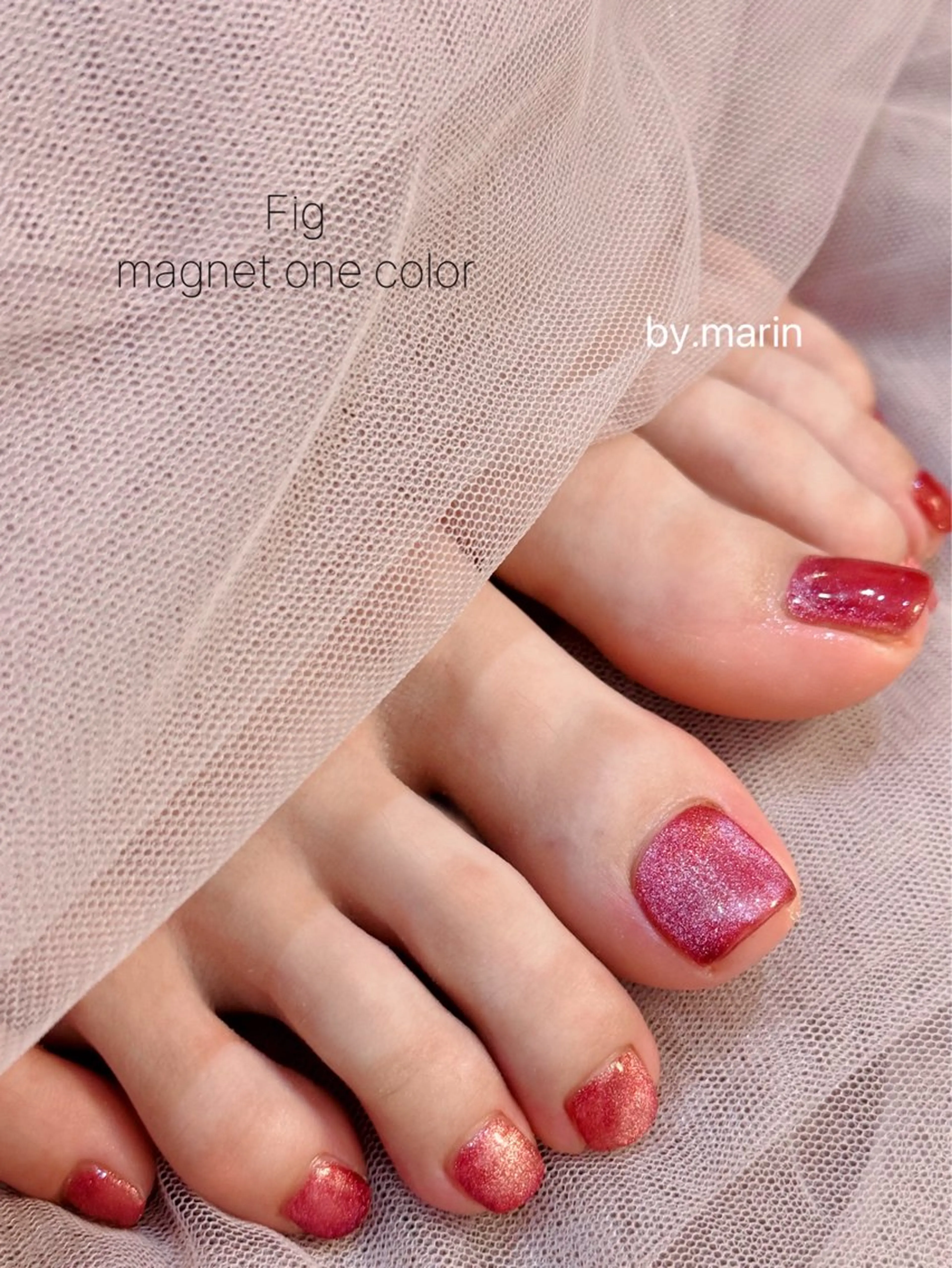 【Jr.ネイリスト】オフ無し／フットジェルワンカラーの写真