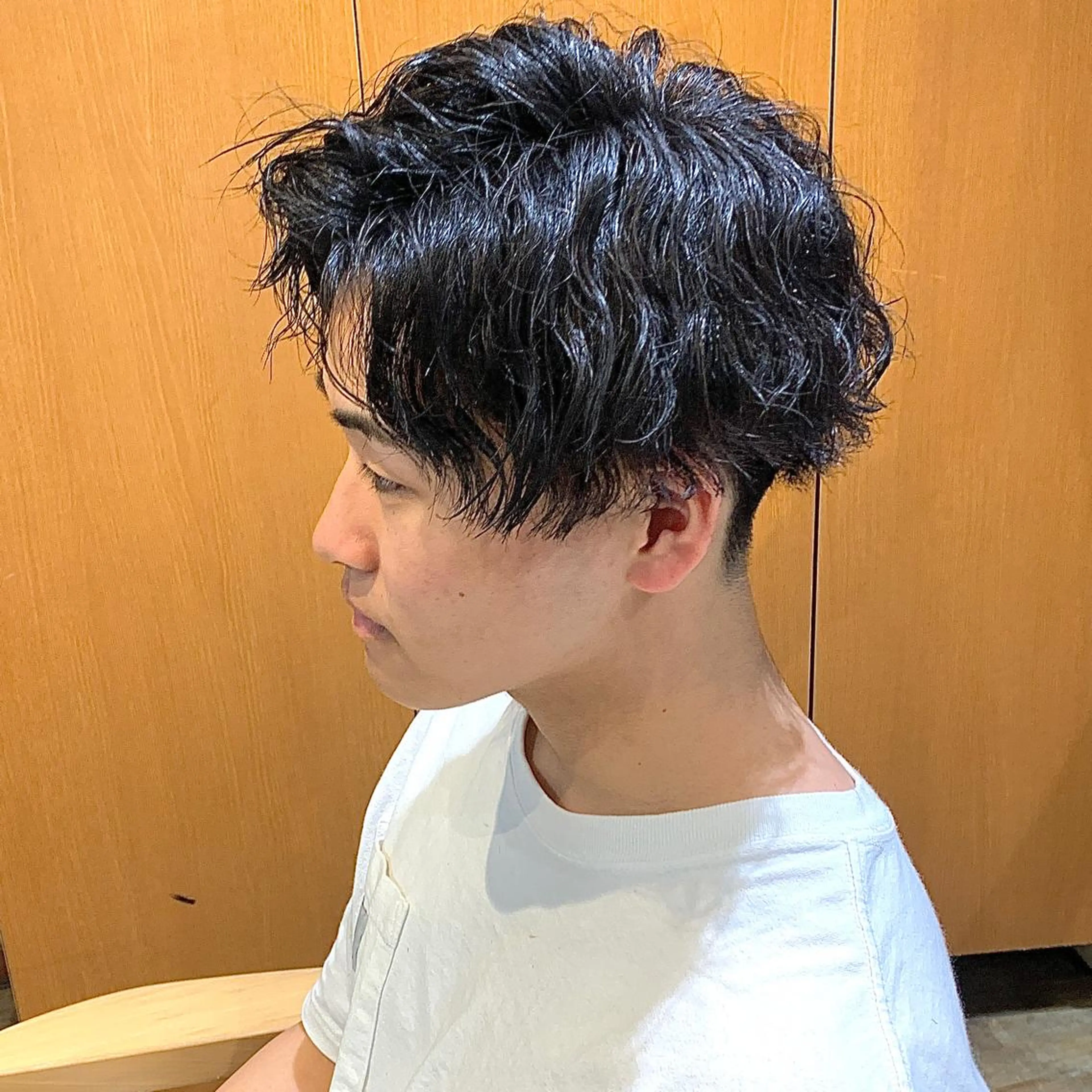 ショート パーマ メンズ カルマパーマ メンズ韓国風 メンズパーマ スペインカール 波巻きパーマ メンズパーマ&メンズ 縮毛矯正/平野/渋谷のヘアスタイル