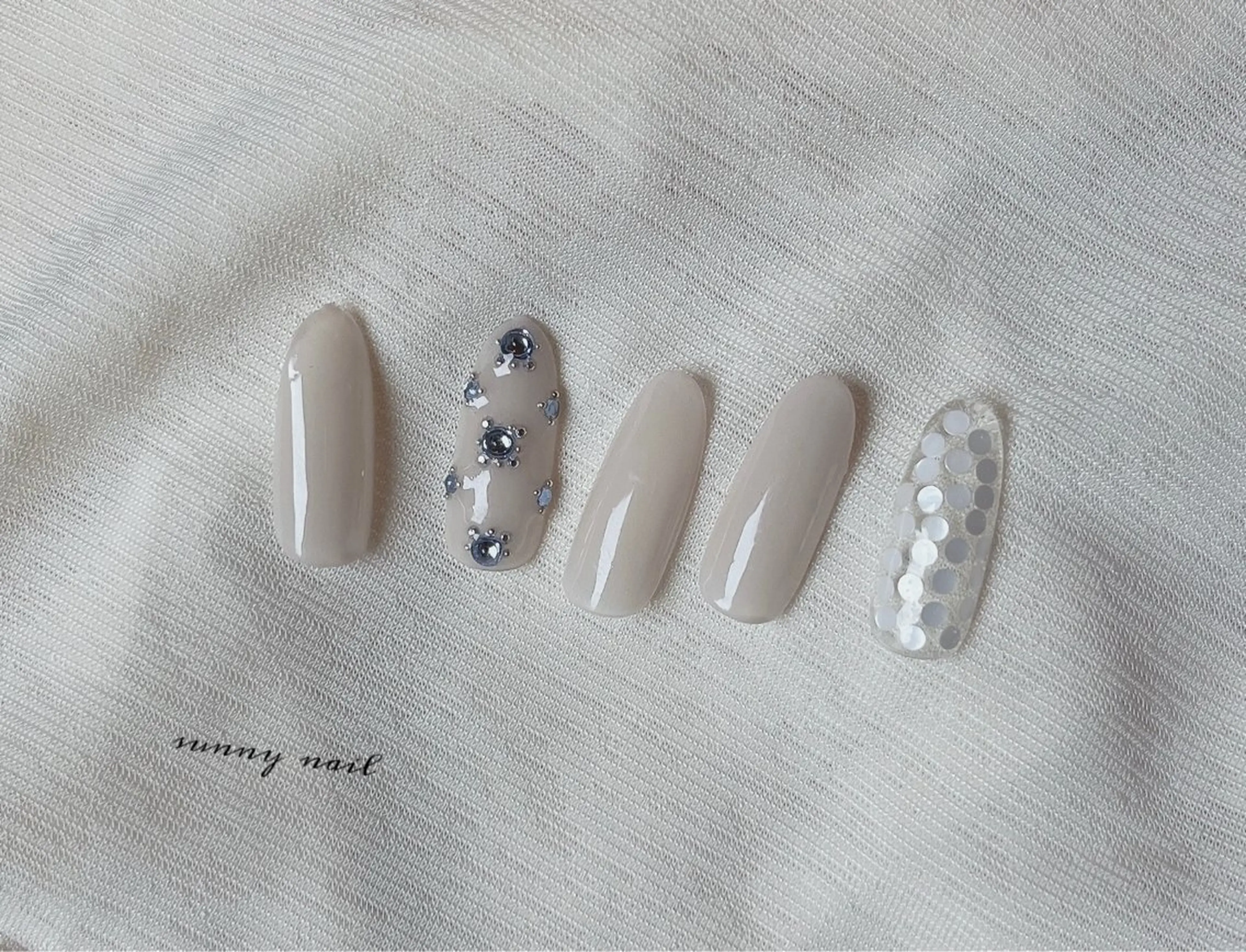 ネイル ブルー ジェルネイル パラジェル sunny nailのネイルデザイン