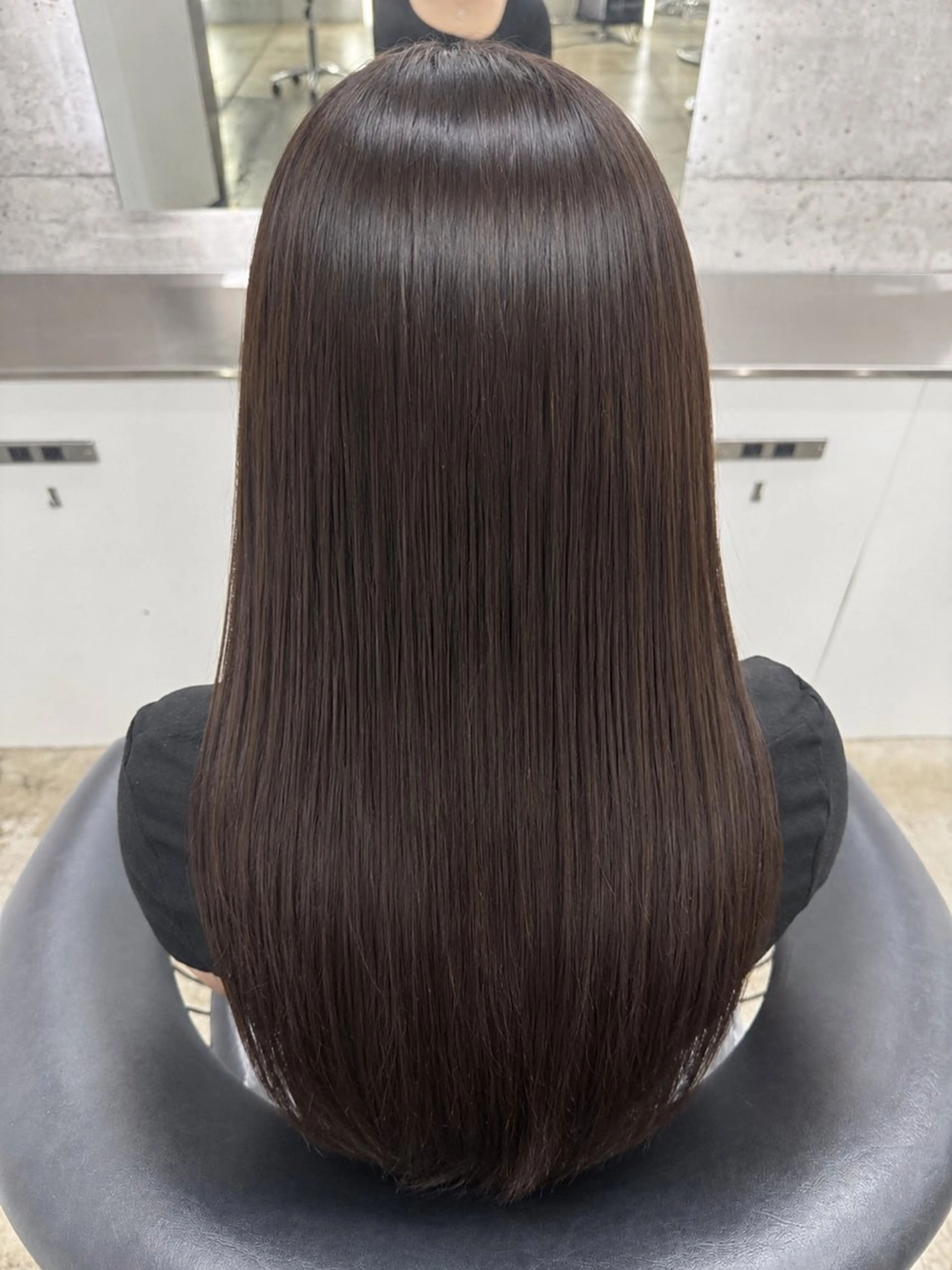 ロング 縮毛矯正 縮毛矯正 トリートメント 艶髪カラー🫧 髪質改善🪽あいとのヘアスタイル