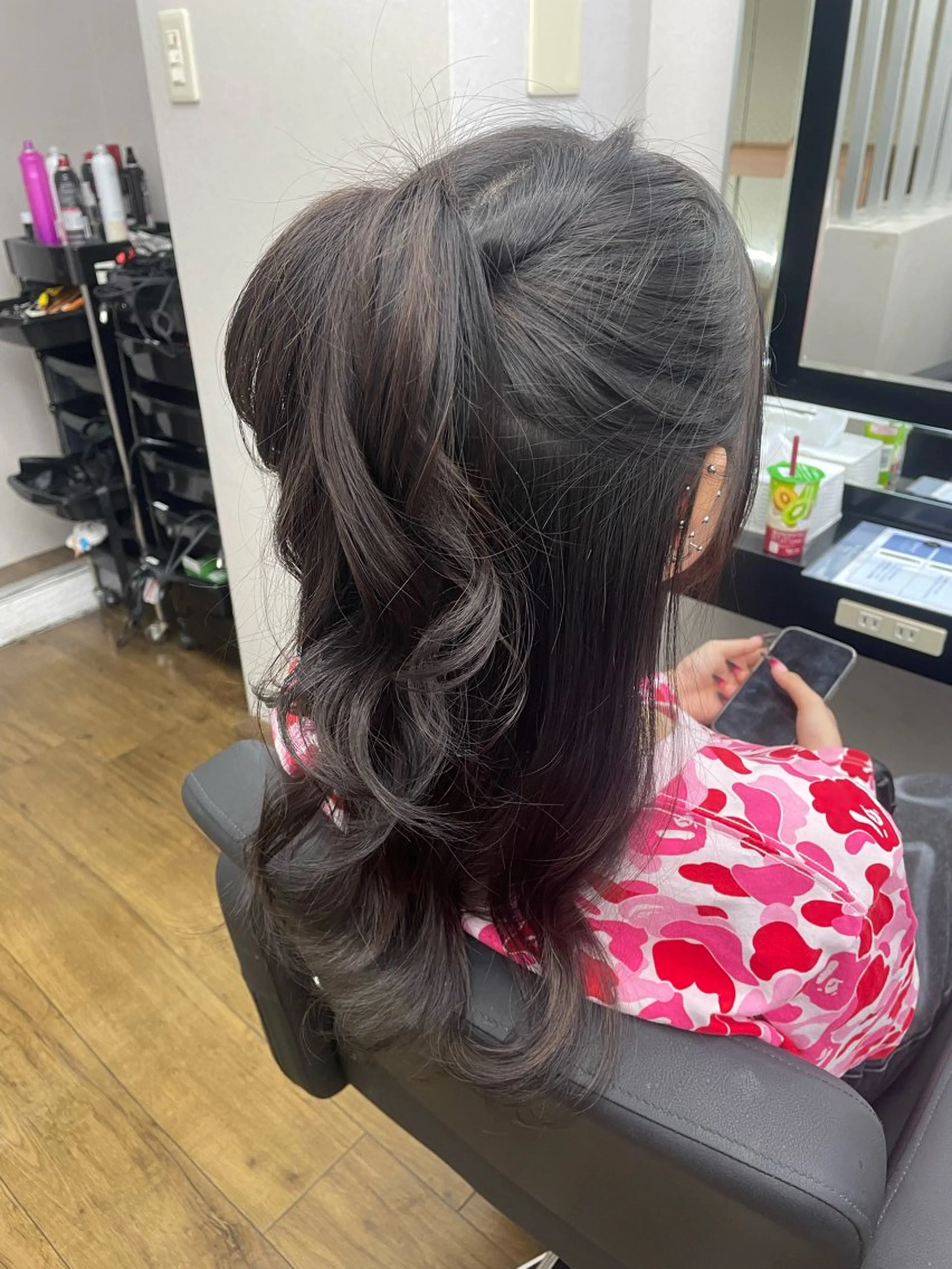 ヘアアレンジ 𝙃𝘼𝙍𝙐🎀 韓国×エクステのヘアスタイル