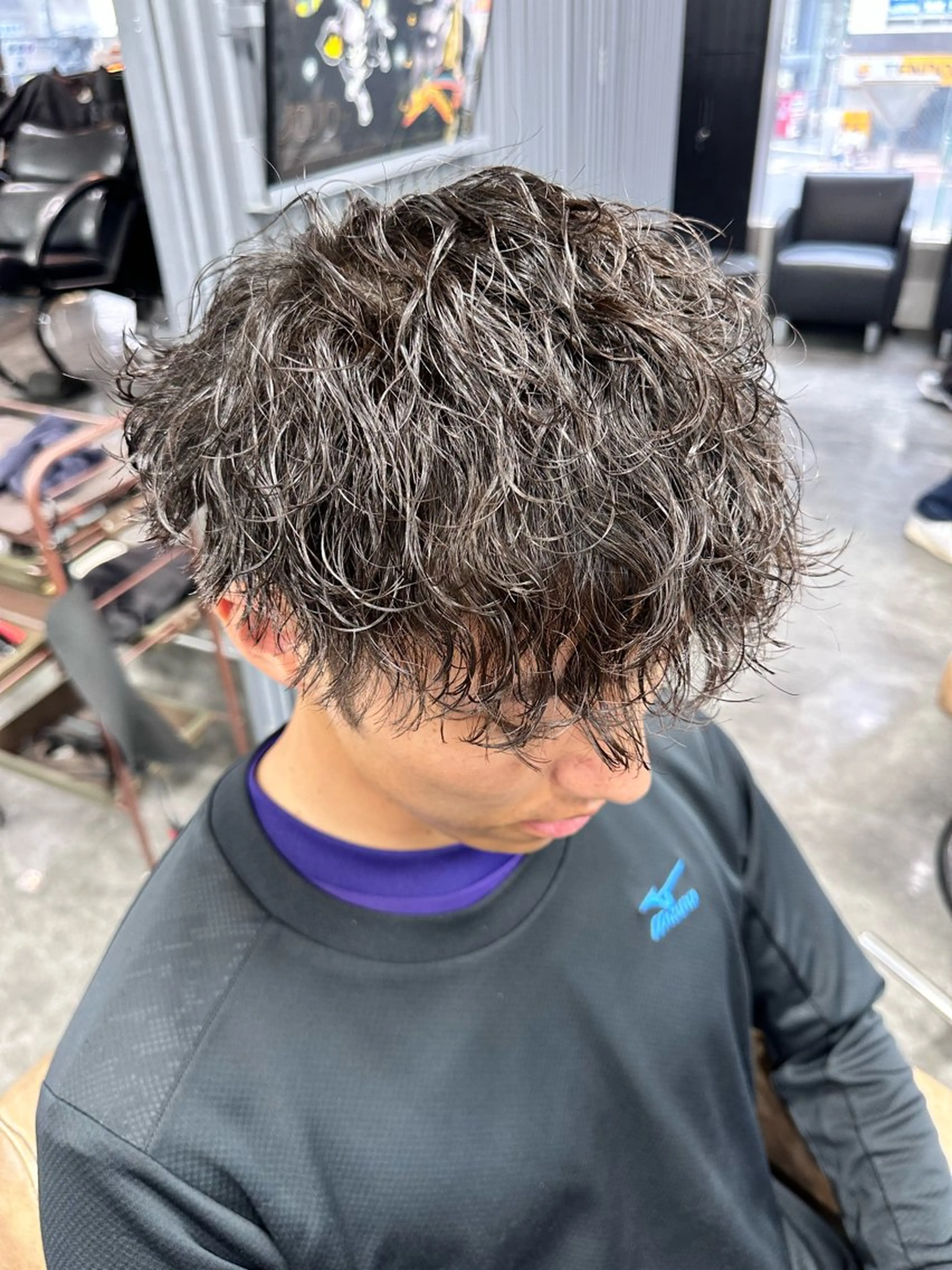 パーマ メンズ カット パーマ ニュアンス/シャドウ /韓国系/梅田茶屋町のヘアスタイル