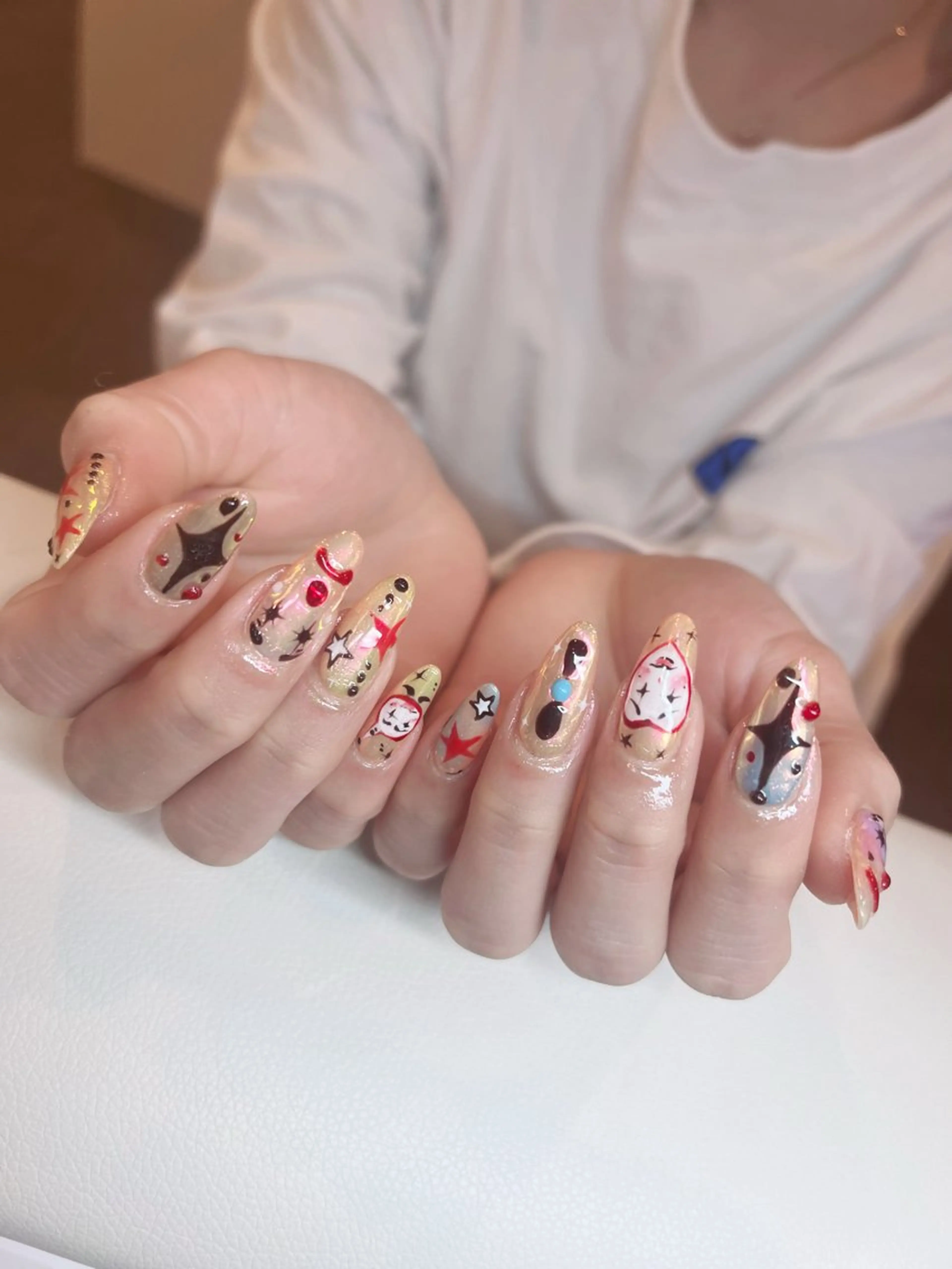 ネイル グラデーション キラキラネイル ピンク 春ネイル ワンホンネイル RUBY Nail 日暮里店のネイルデザイン