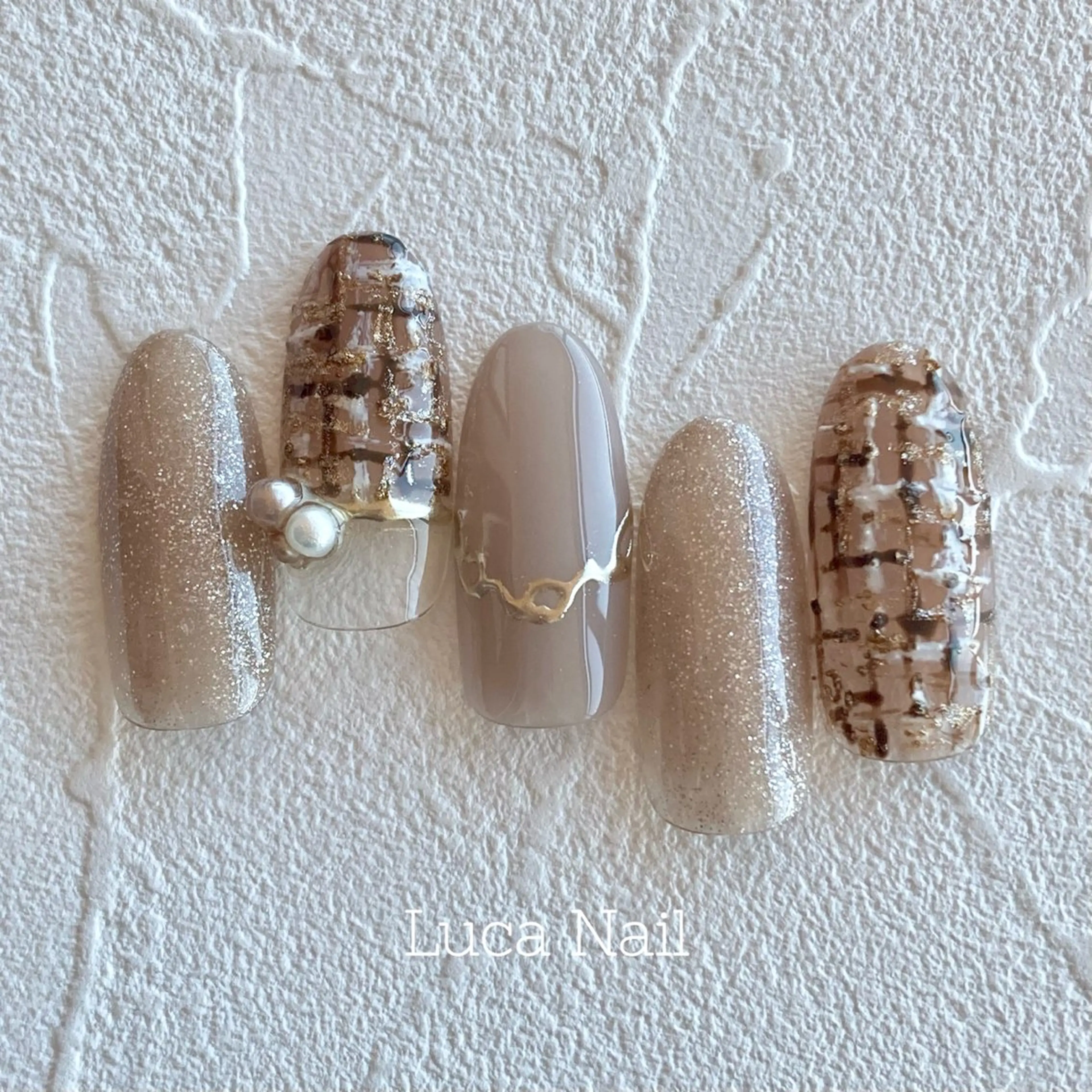 ネイル ツイードネイル ハンドネイル ハンドケア Luca Nail 🌼yu-kaのネイルデザイン