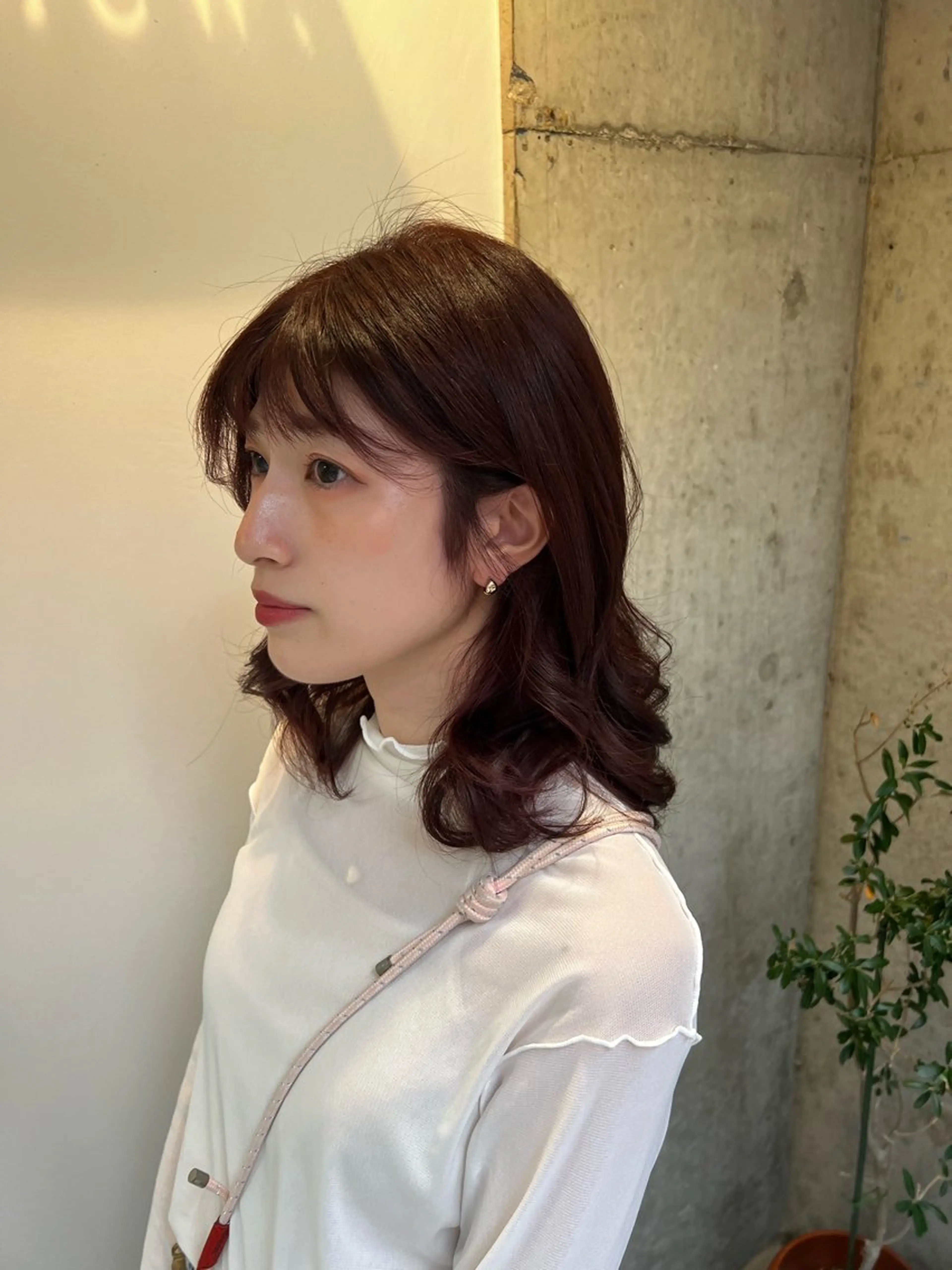 セミロング カラー 🌝ぷる艶ハイトーン 柔らかヘア🍅まあやのヘアスタイル