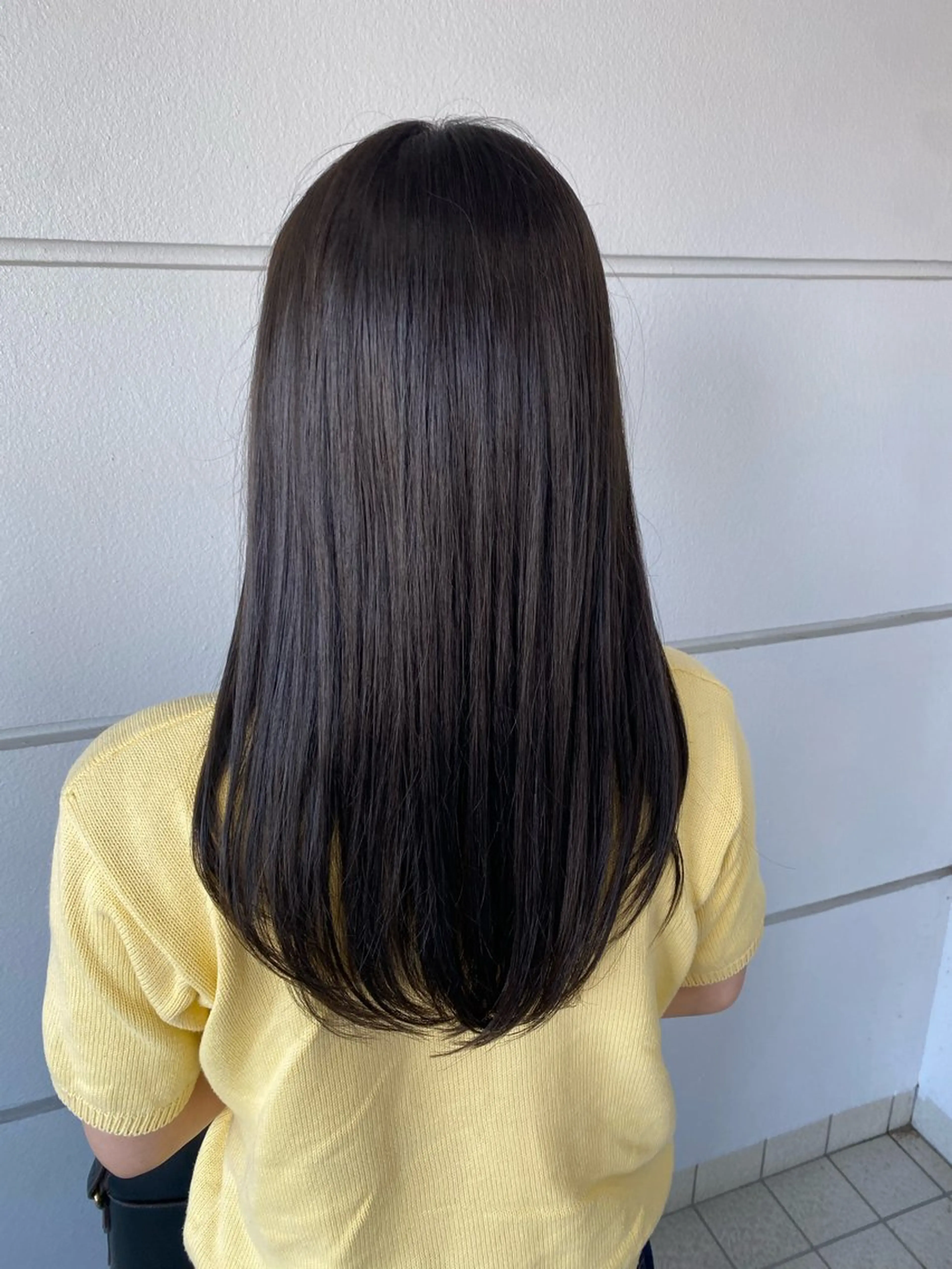 セミロング カット 縮毛矯正 トリートメント 髪質改善特化🥣🫧 天神美容室のヘアスタイル