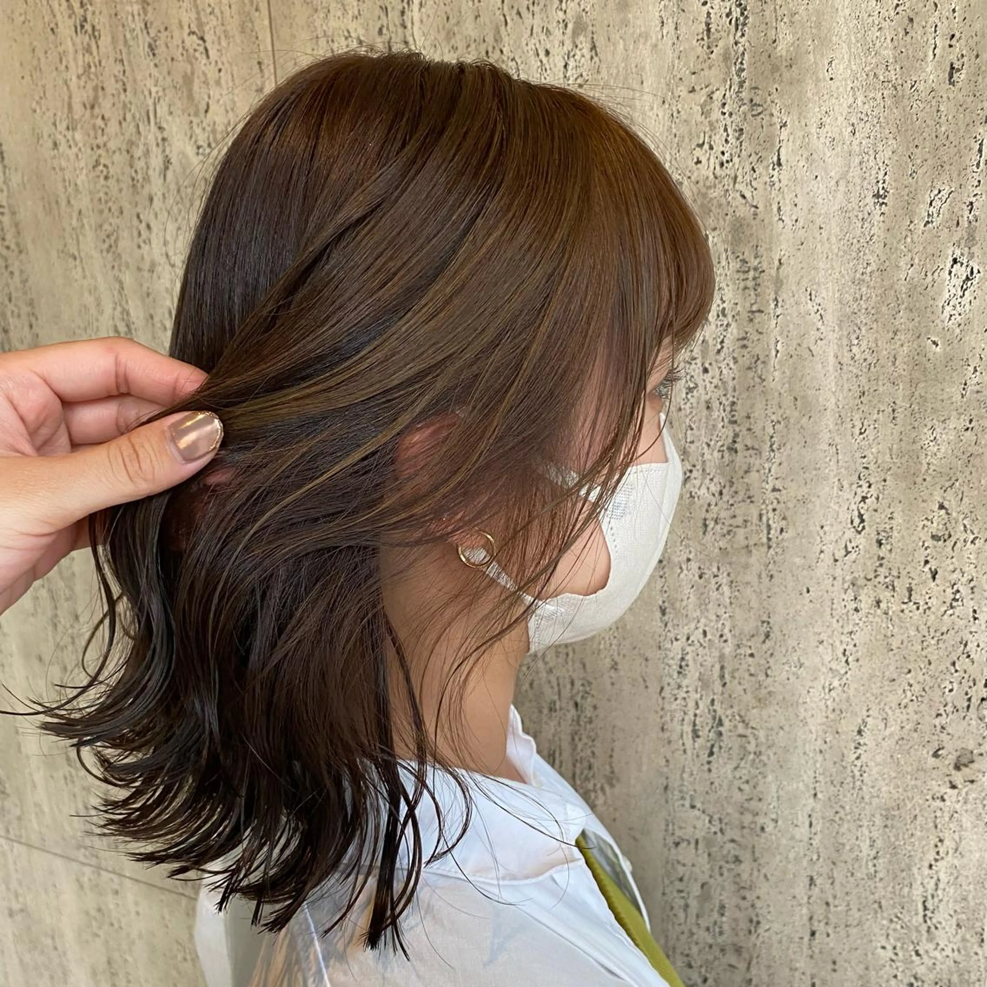 ミディアム カラー Rinka/梅田/ 透け感カラー🤎のヘアスタイル